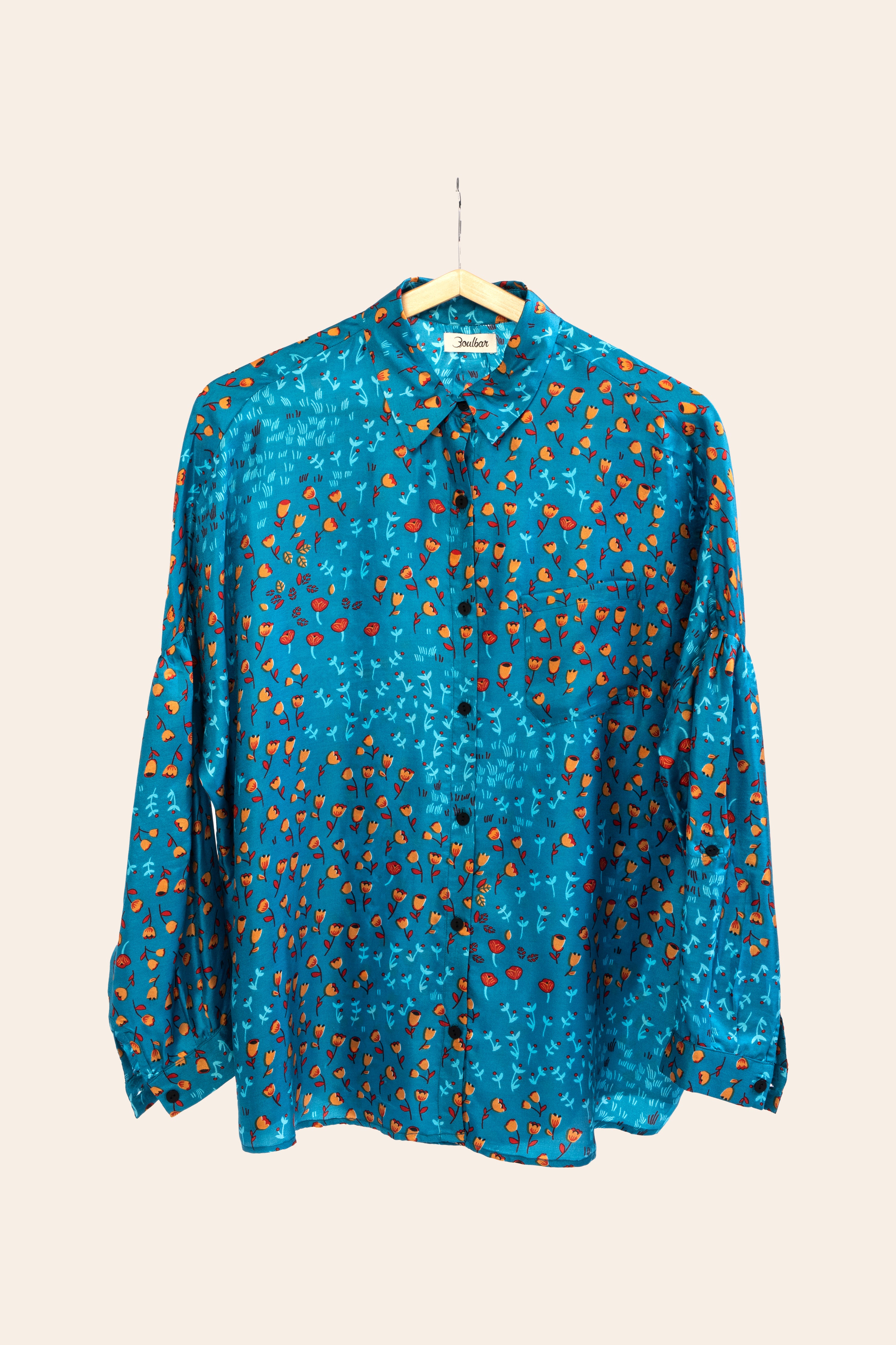 Silk shirt - Spring - Blue