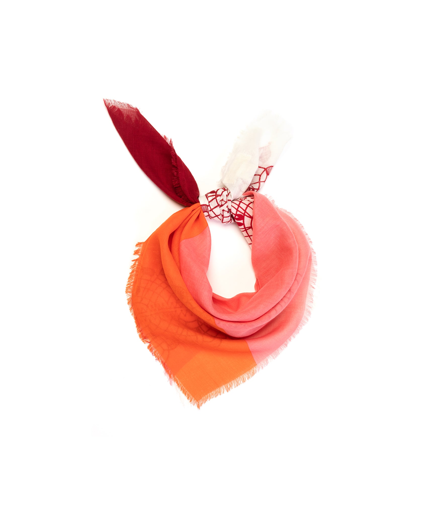 Foulard coton bio - Lace - Corail