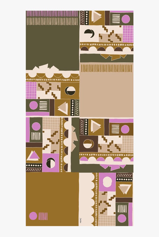 Echarpe coton bio pop - camel - boulbar.fr