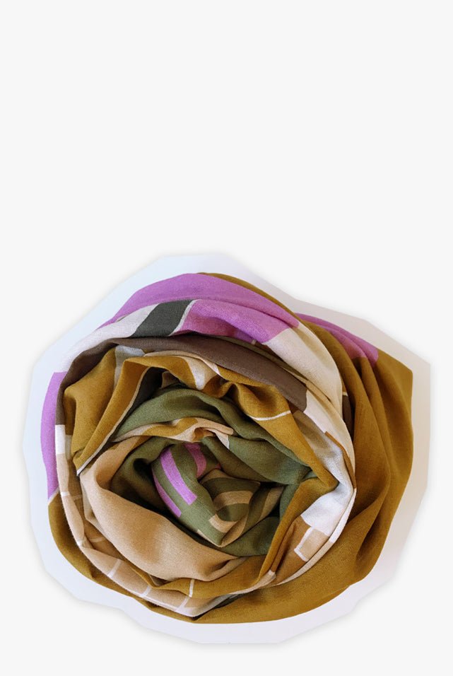 Echarpe coton bio pop - camel - boulbar.fr