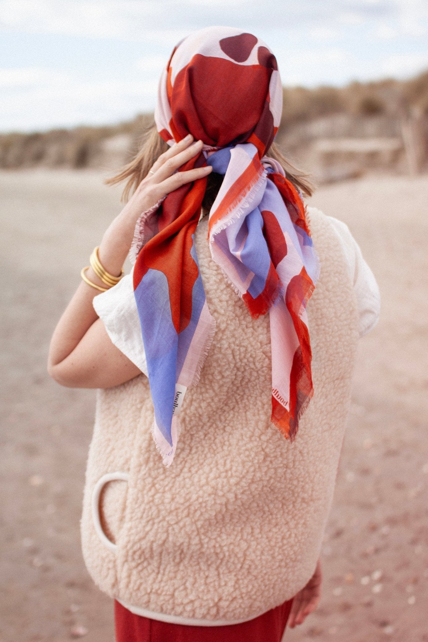 Foulard coton bio - Sunday - Lavande - boulbar.fr