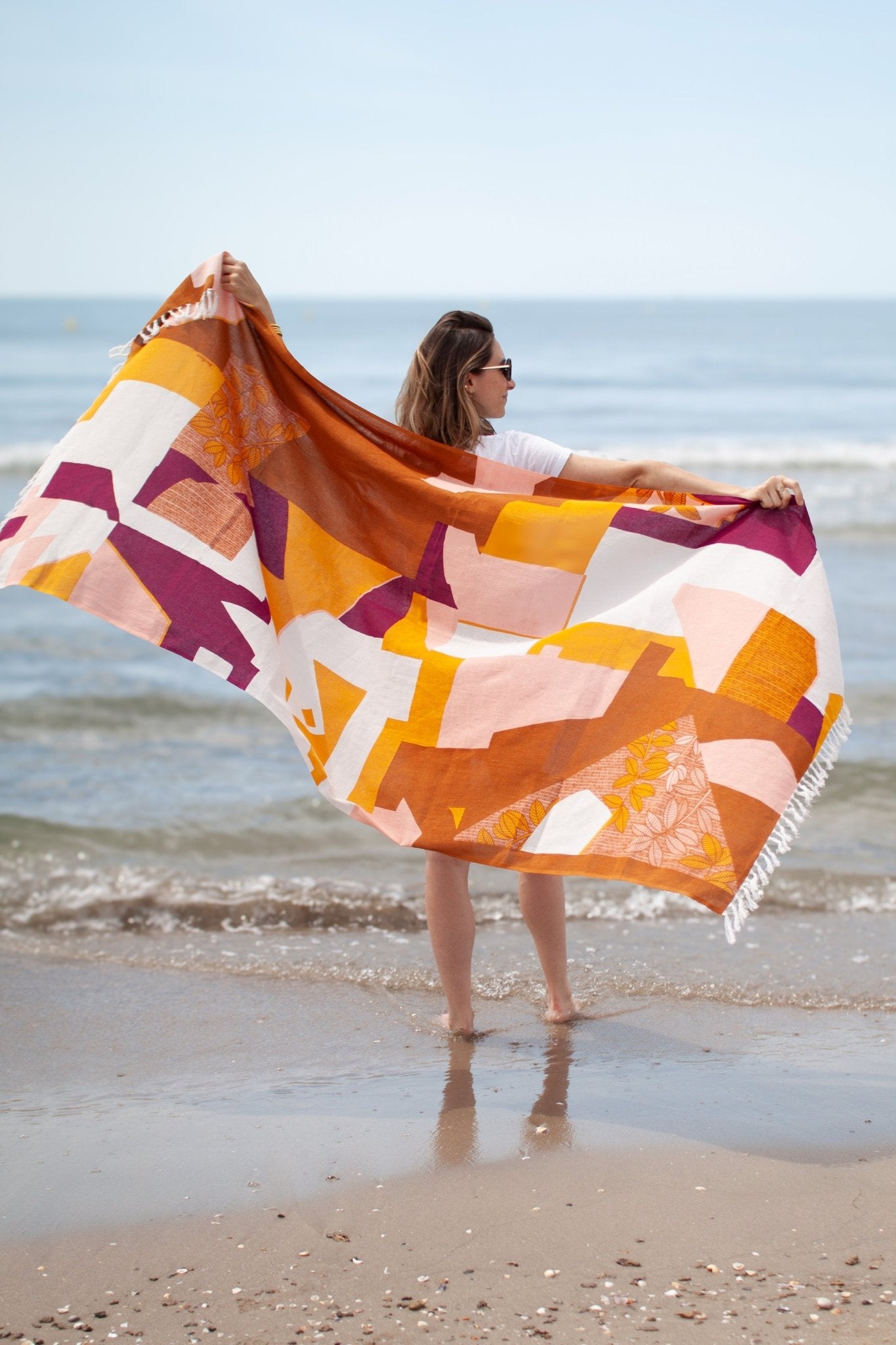 Fouta de plage camel - En Haut - boulbar.fr