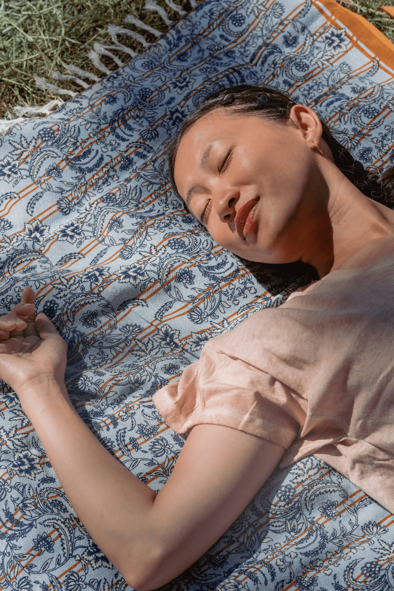 Fouta de plage - Sari bleu - boulbar.fr