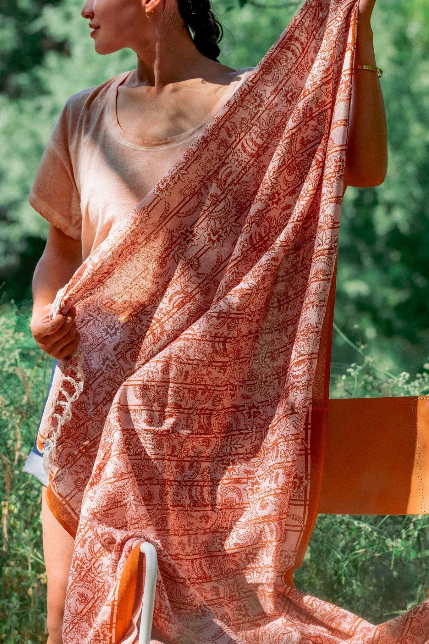Fouta de plage - Sari rose - boulbar.fr