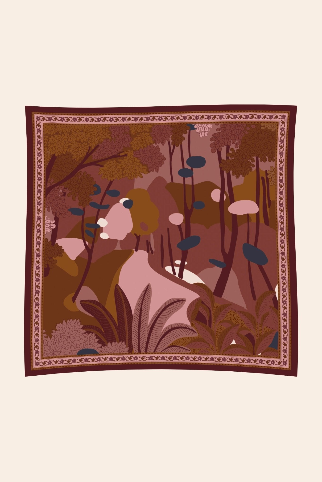 Grand foulard coton buda camel - boulbar.fr