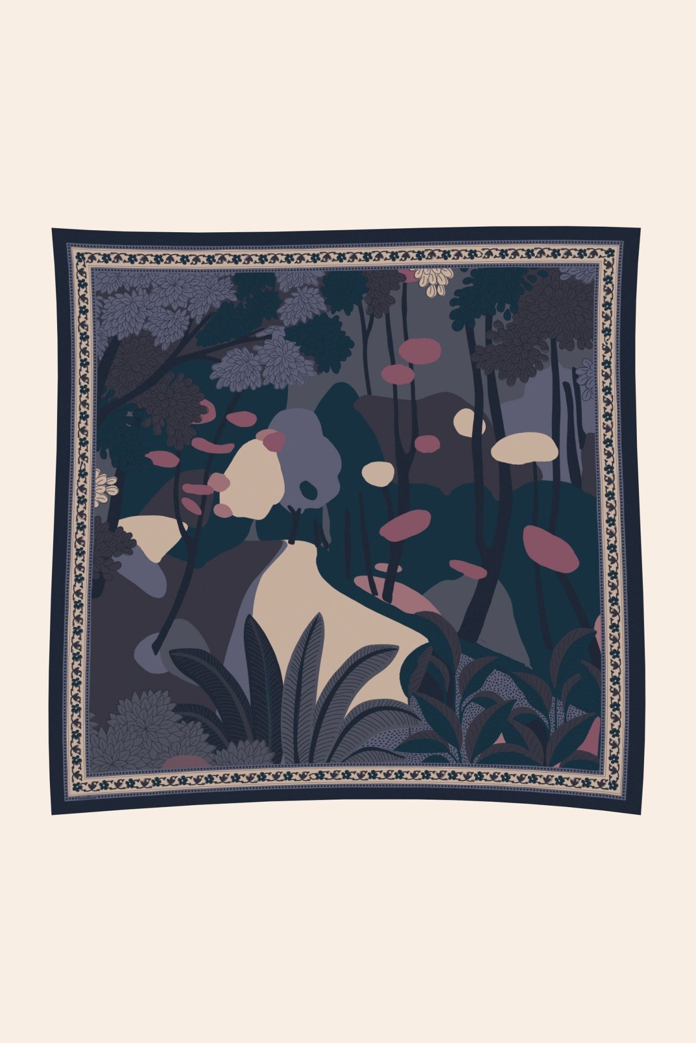 Grand foulard coton buda minuit - boulbar.fr