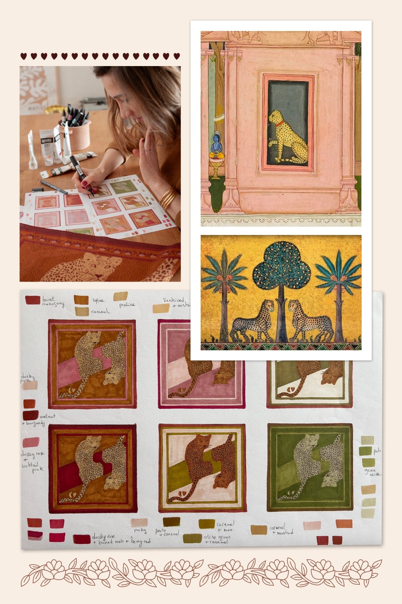 Grand foulard coton - Léopards camel - boulbar.fr