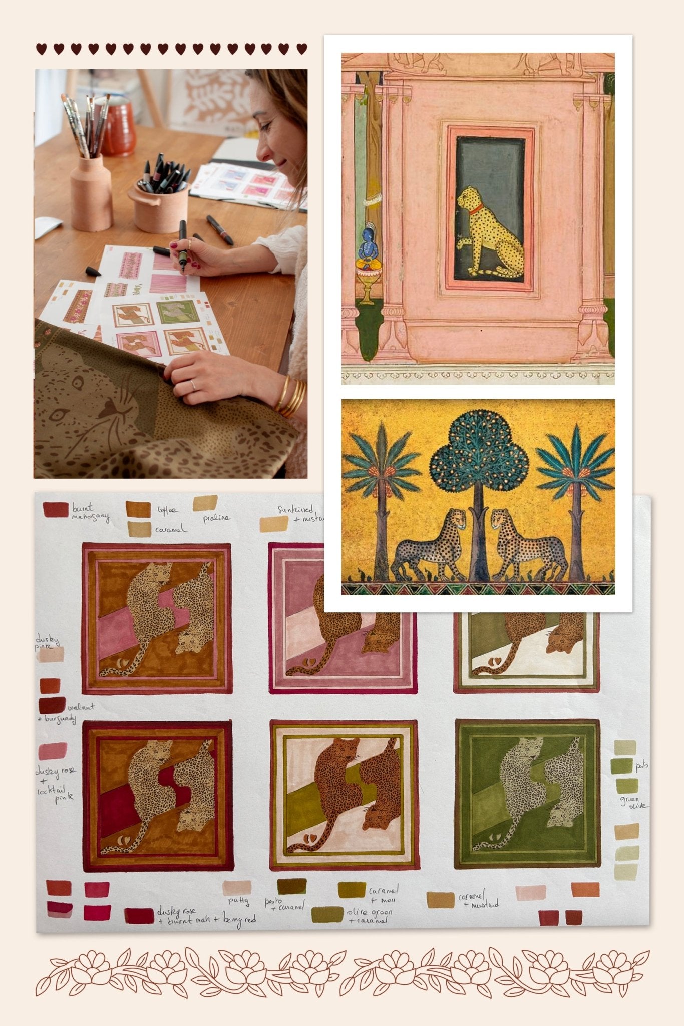 Grand foulard coton - Léopards kaki - boulbar.fr