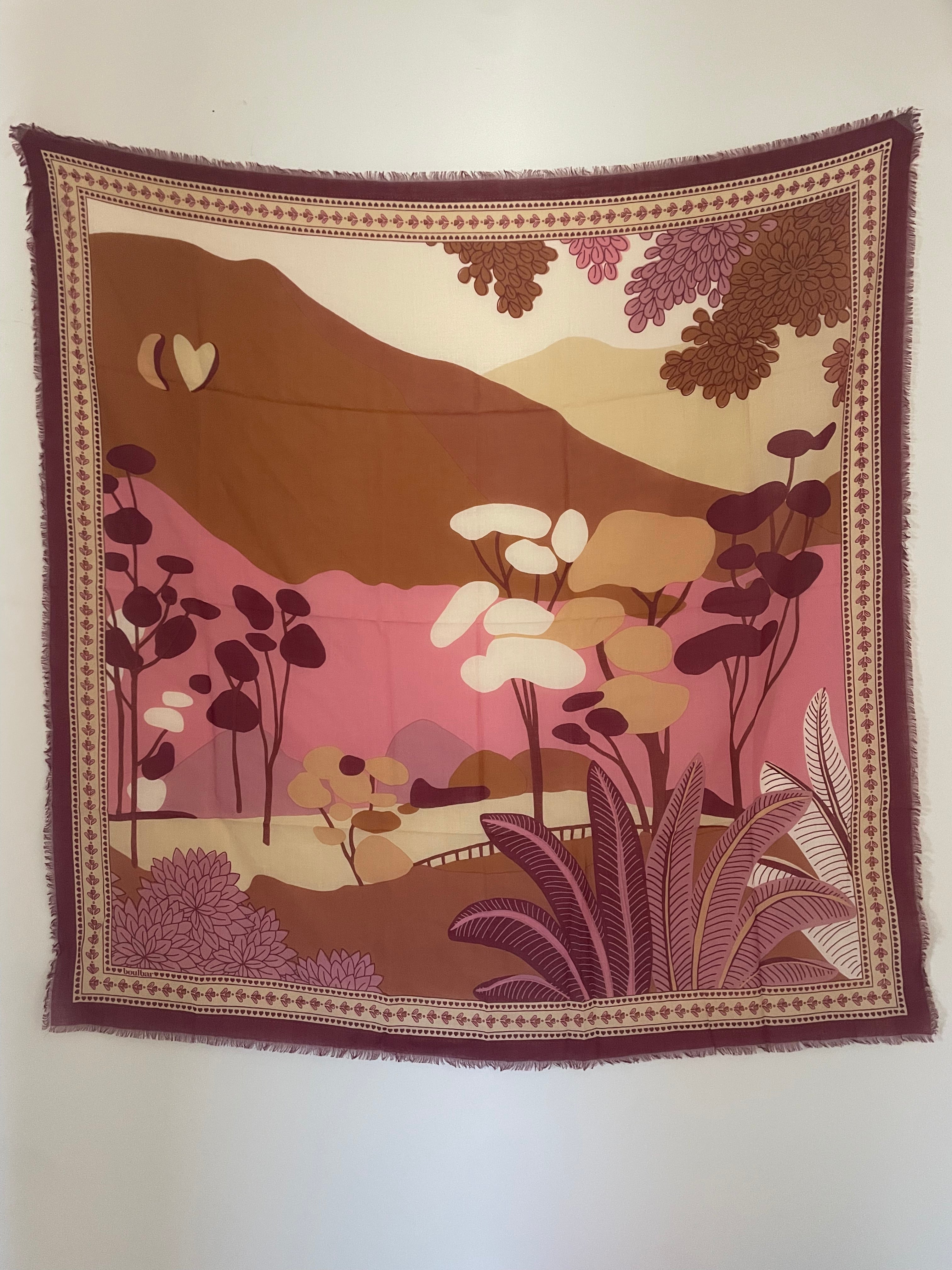 Grand foulard voile de coton kumily camel