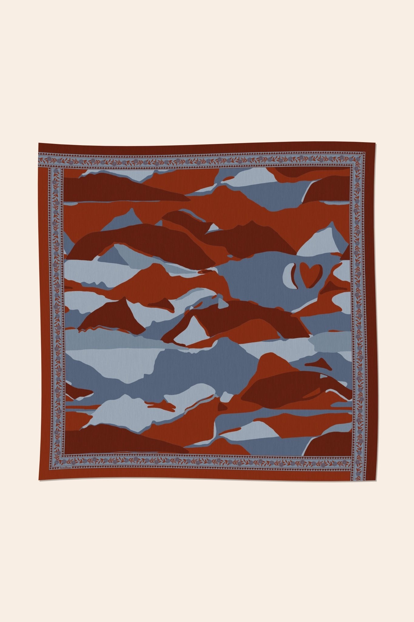 PRE - COMMANDE Foulard laine - Collines - Bleu - boulbar.fr