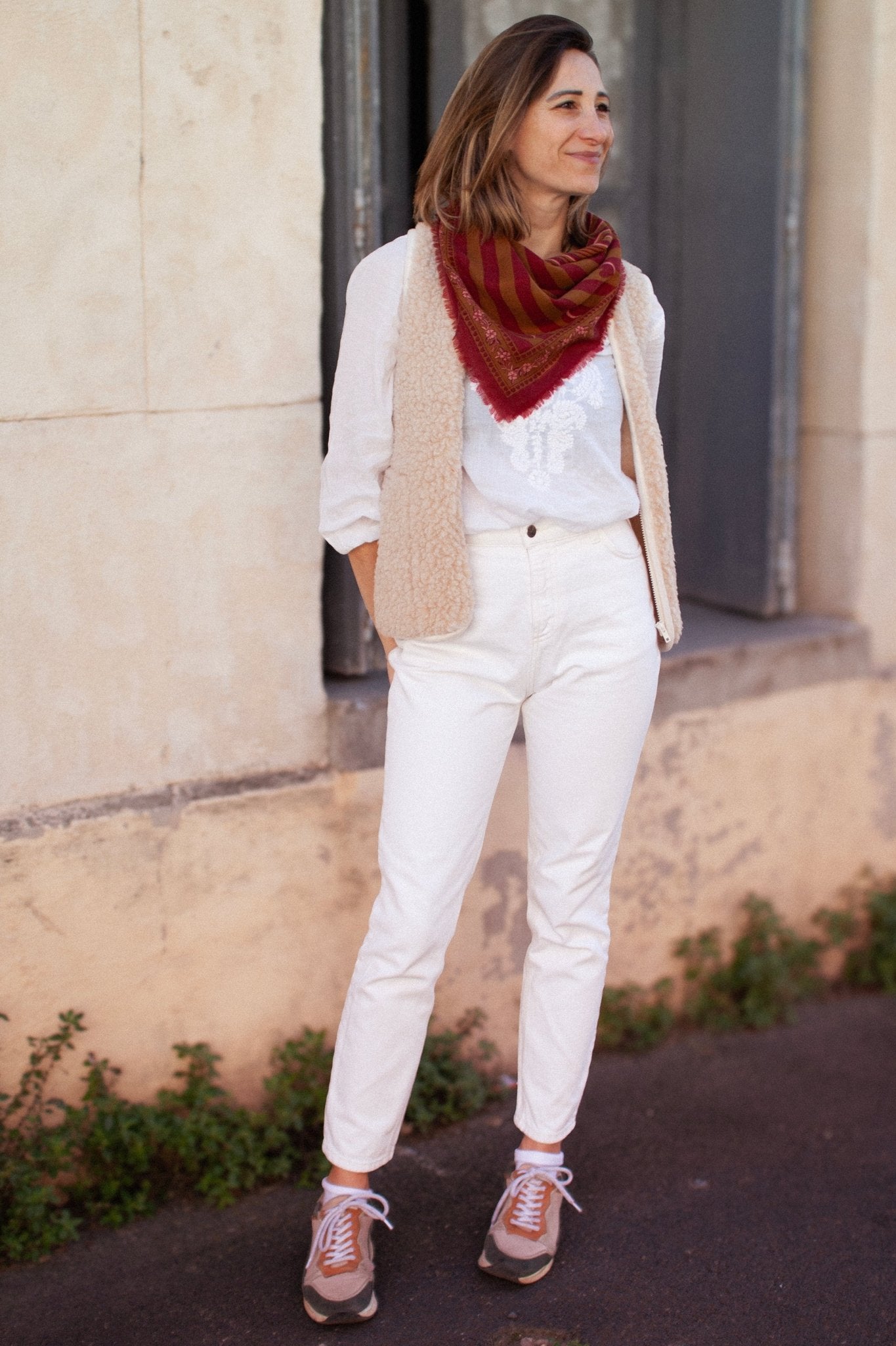 PRE - COMMANDE Foulard laine - Lines - Bronze - boulbar.fr