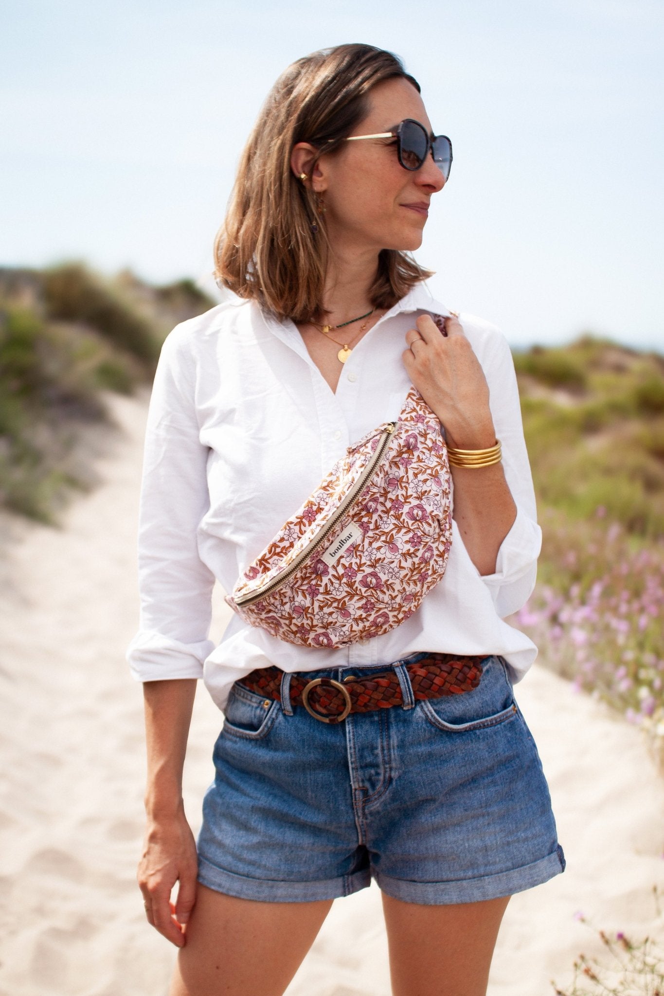 Sac banane coton - Keya - Mauve - boulbar.fr