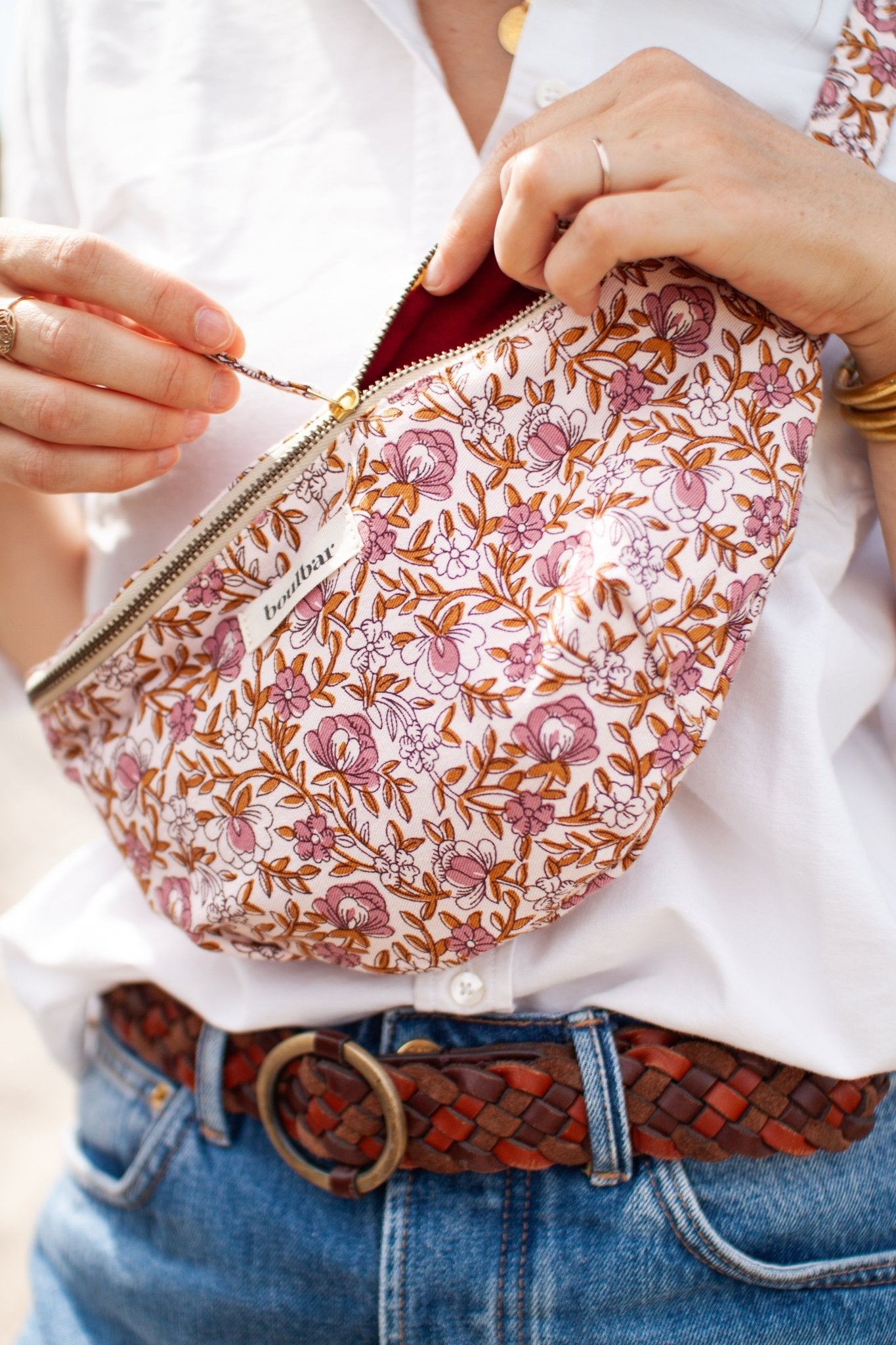 Sac banane coton - Keya - Mauve - boulbar.fr