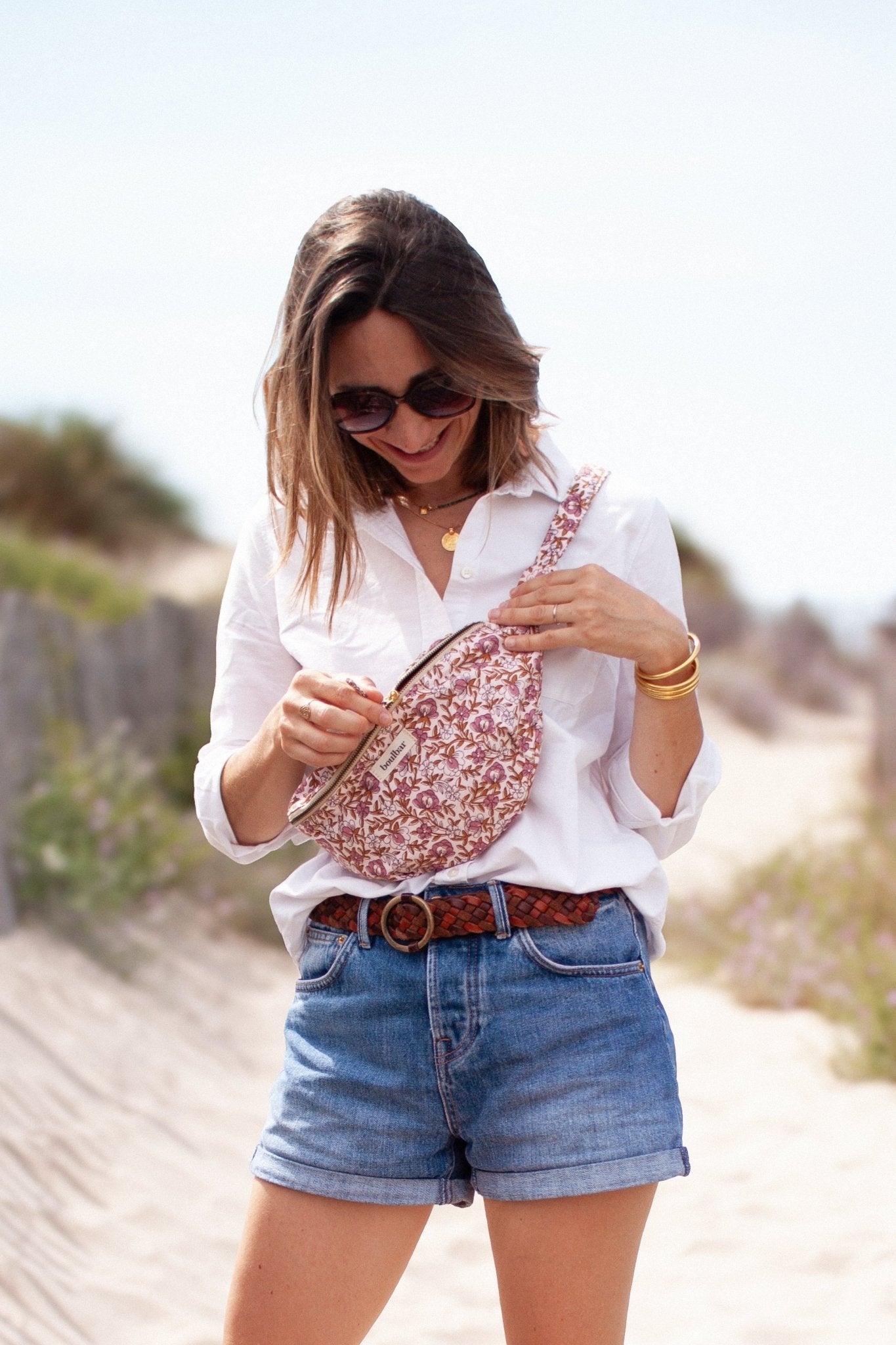 Sac banane coton - Keya - Mauve - boulbar.fr