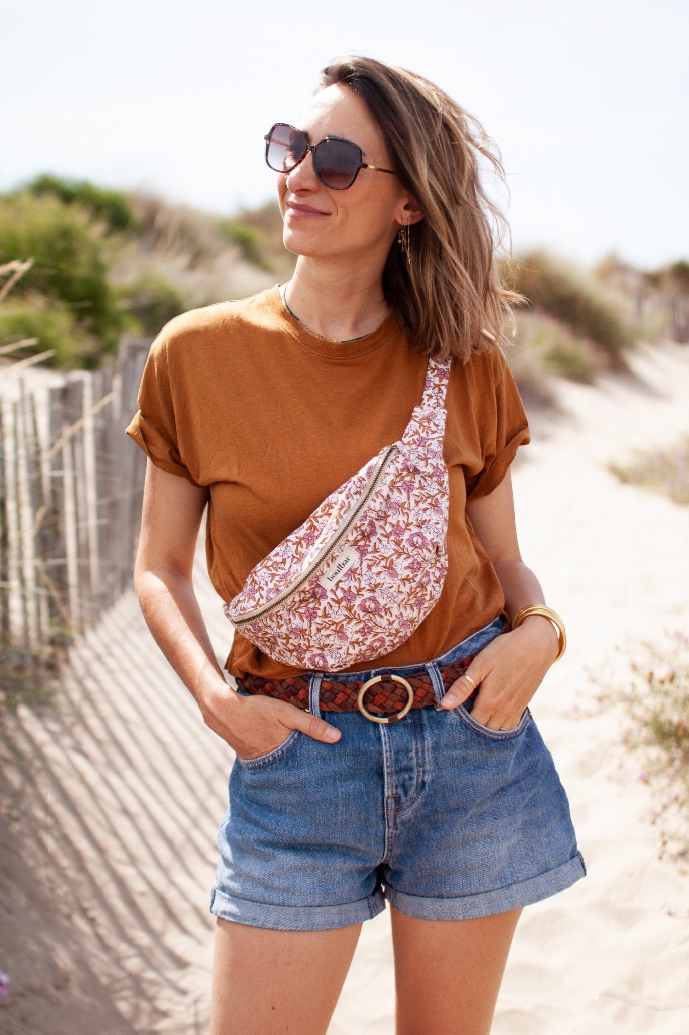 Sac banane coton - Keya - Mauve - boulbar.fr