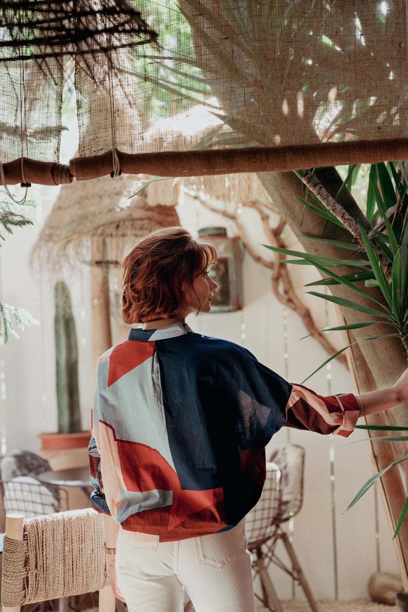 Chemise patchwork en coton - En haut - boulbar.fr