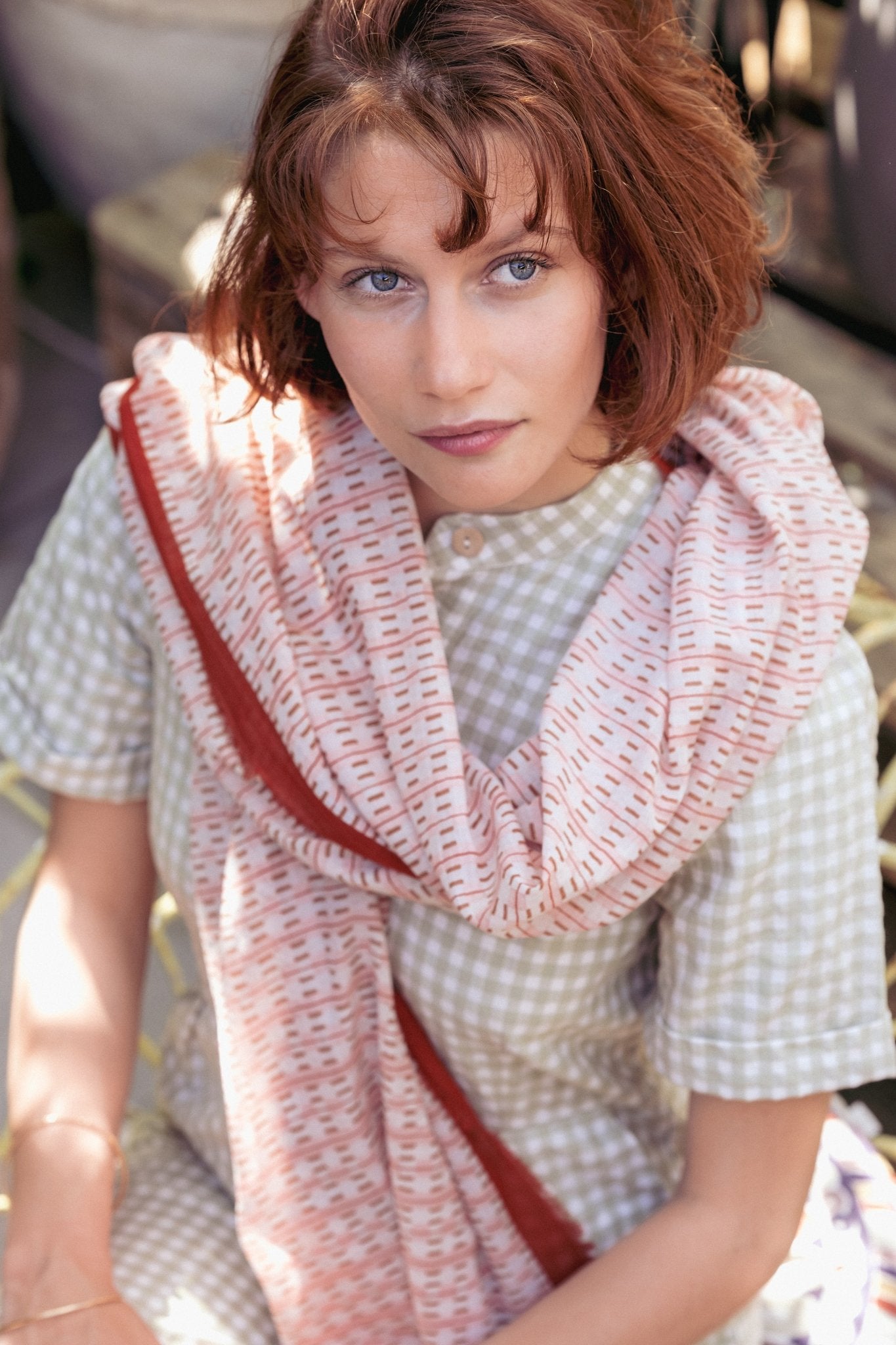 Echarpe coton rose - Vivi - boulbar.fr