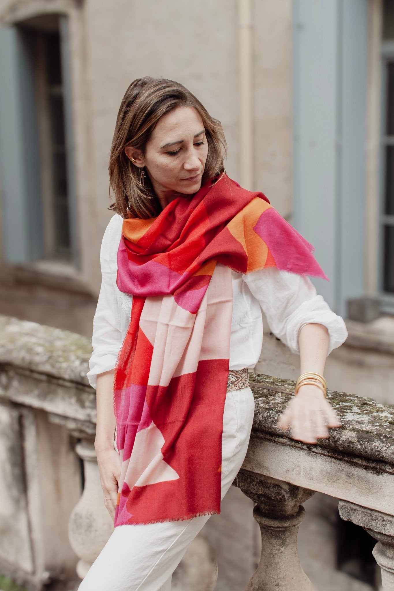 Écharpe Laine - Hauteur - Rouge - boulbar.fr