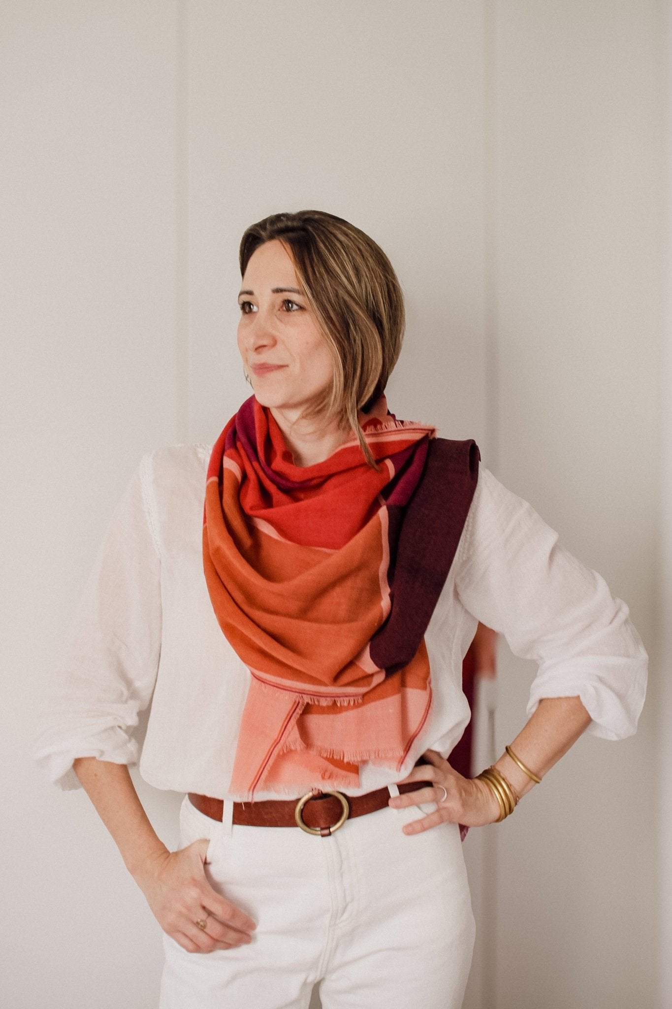 Écharpe Laine - Nocturne - Rouge - boulbar.fr