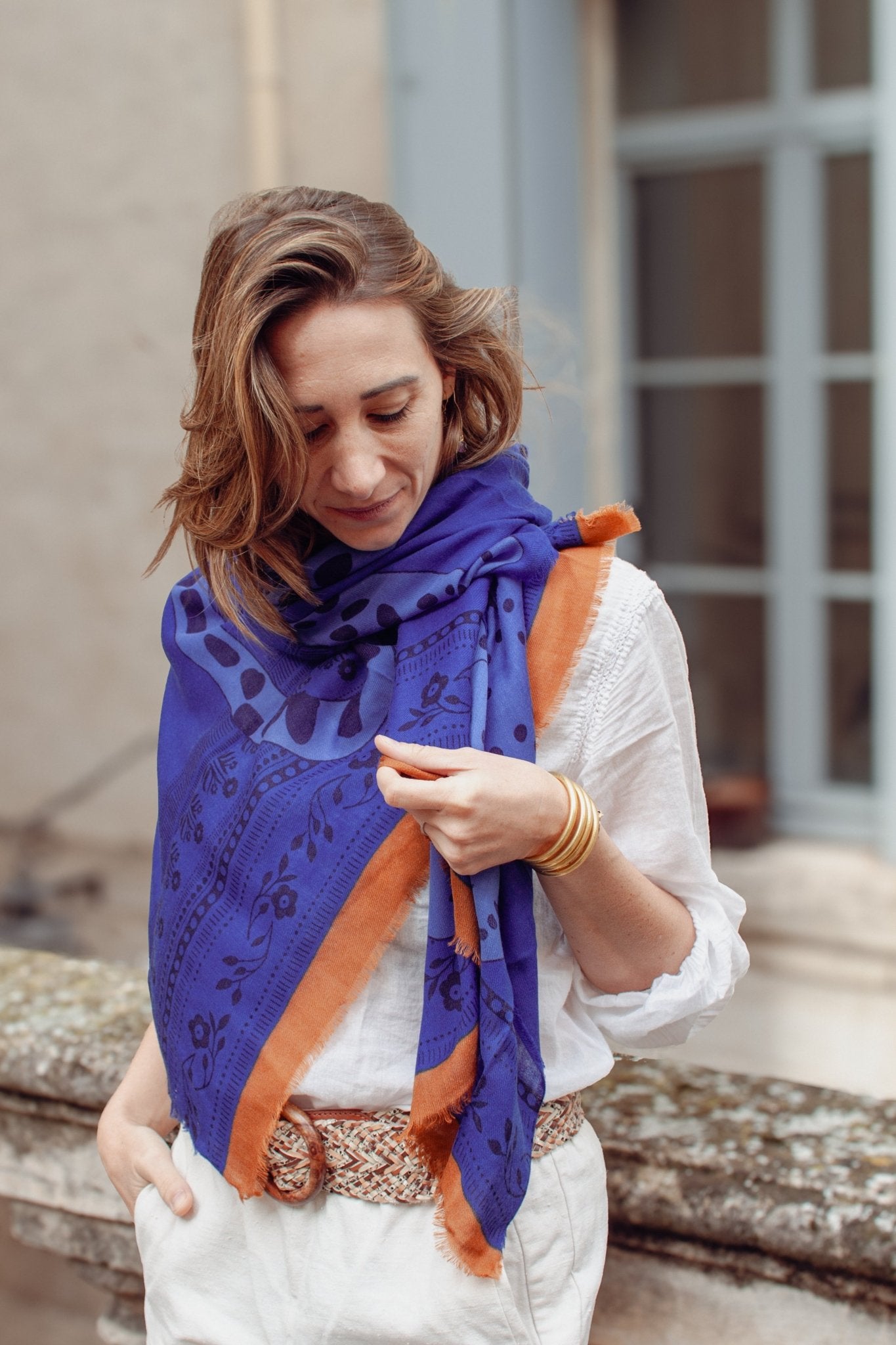 Écharpe Laine - Spotty - Bleu - boulbar.fr