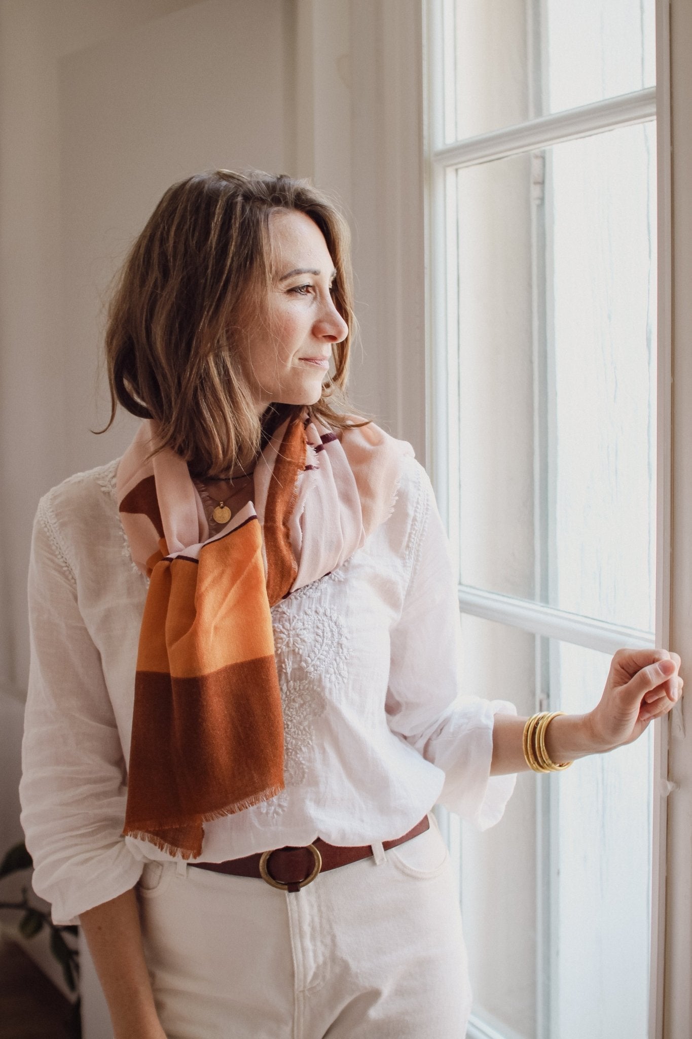 Écharpe Laine - Suspensions - Camel - boulbar.fr