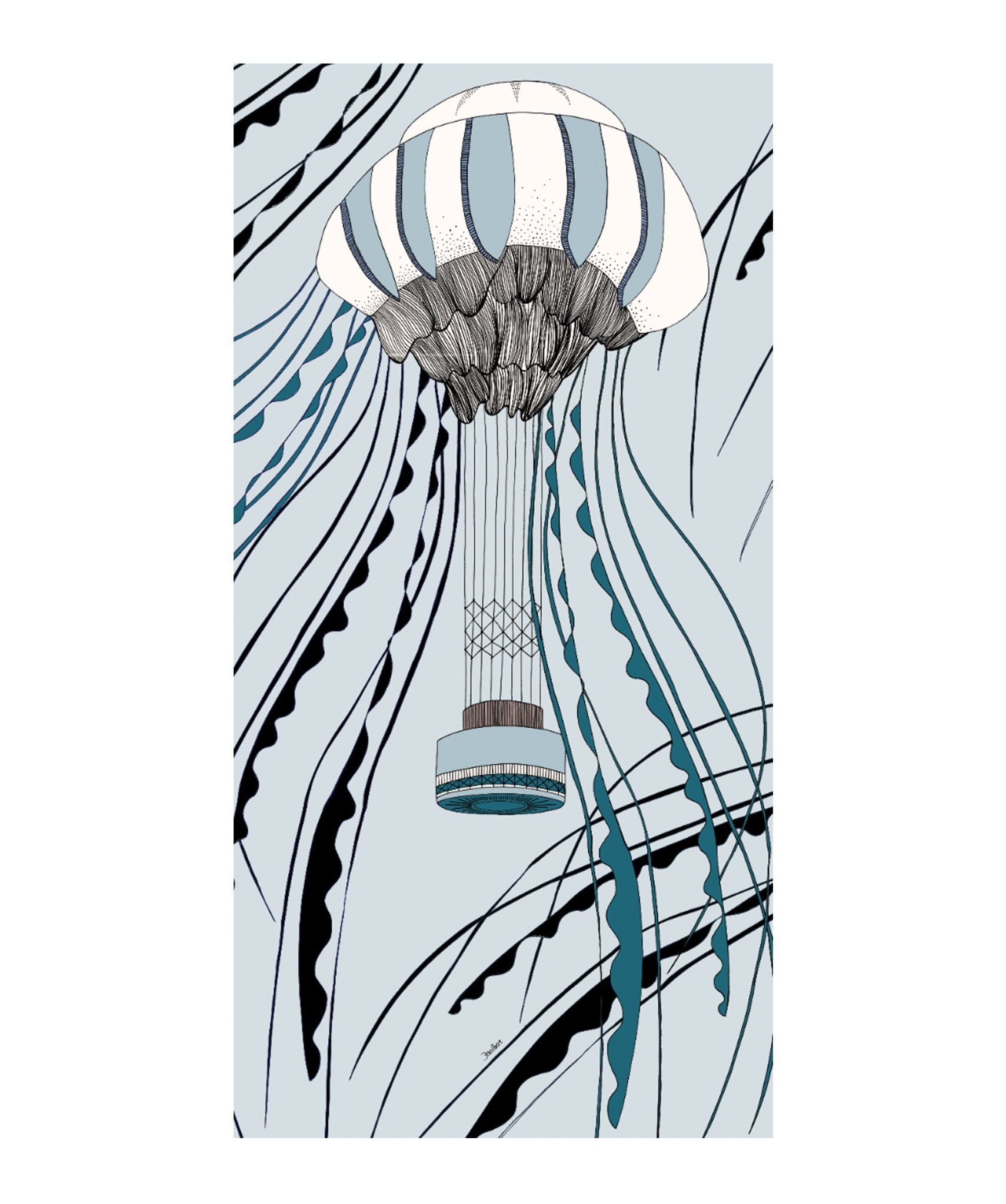 Écharpe Méduse - Bleu - boulbar.fr