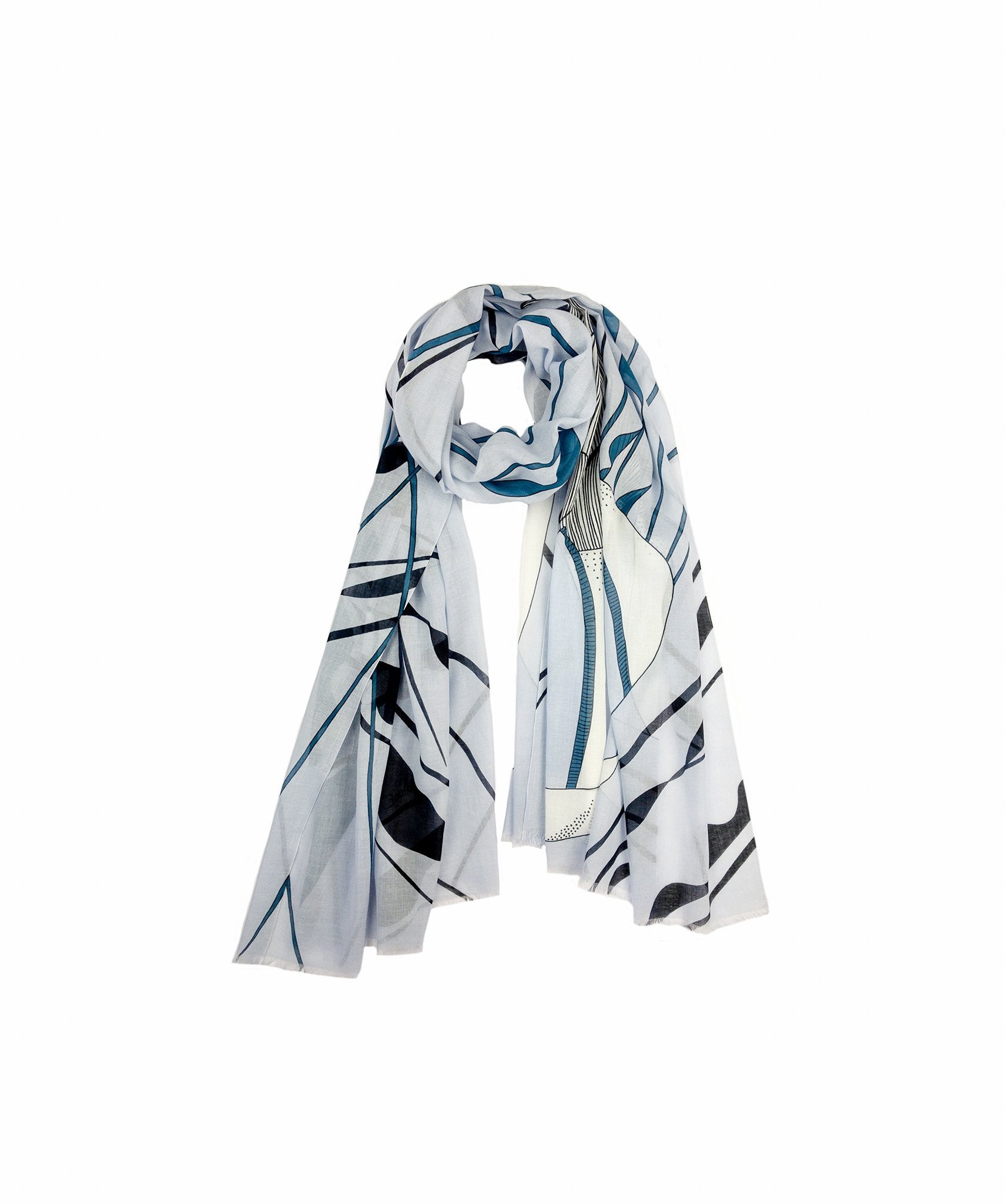 Écharpe Méduse - Bleu - boulbar.fr