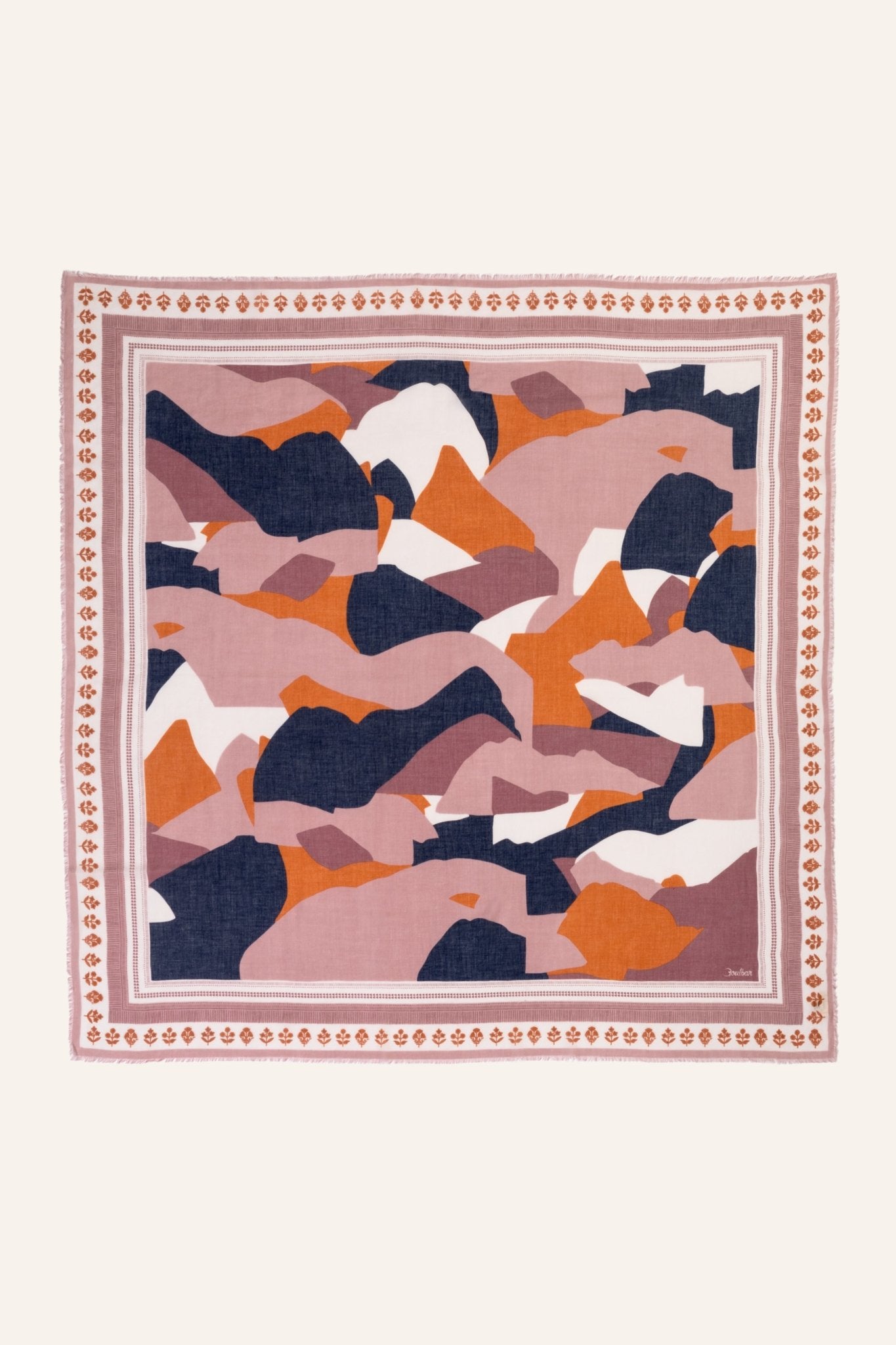 Foulard coton bio mauve - Munar - boulbar.fr