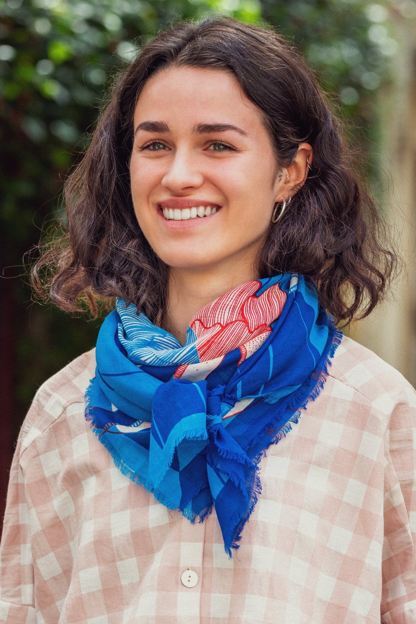 Foulard coton bio - Montgolfière - Bleu - boulbar.fr