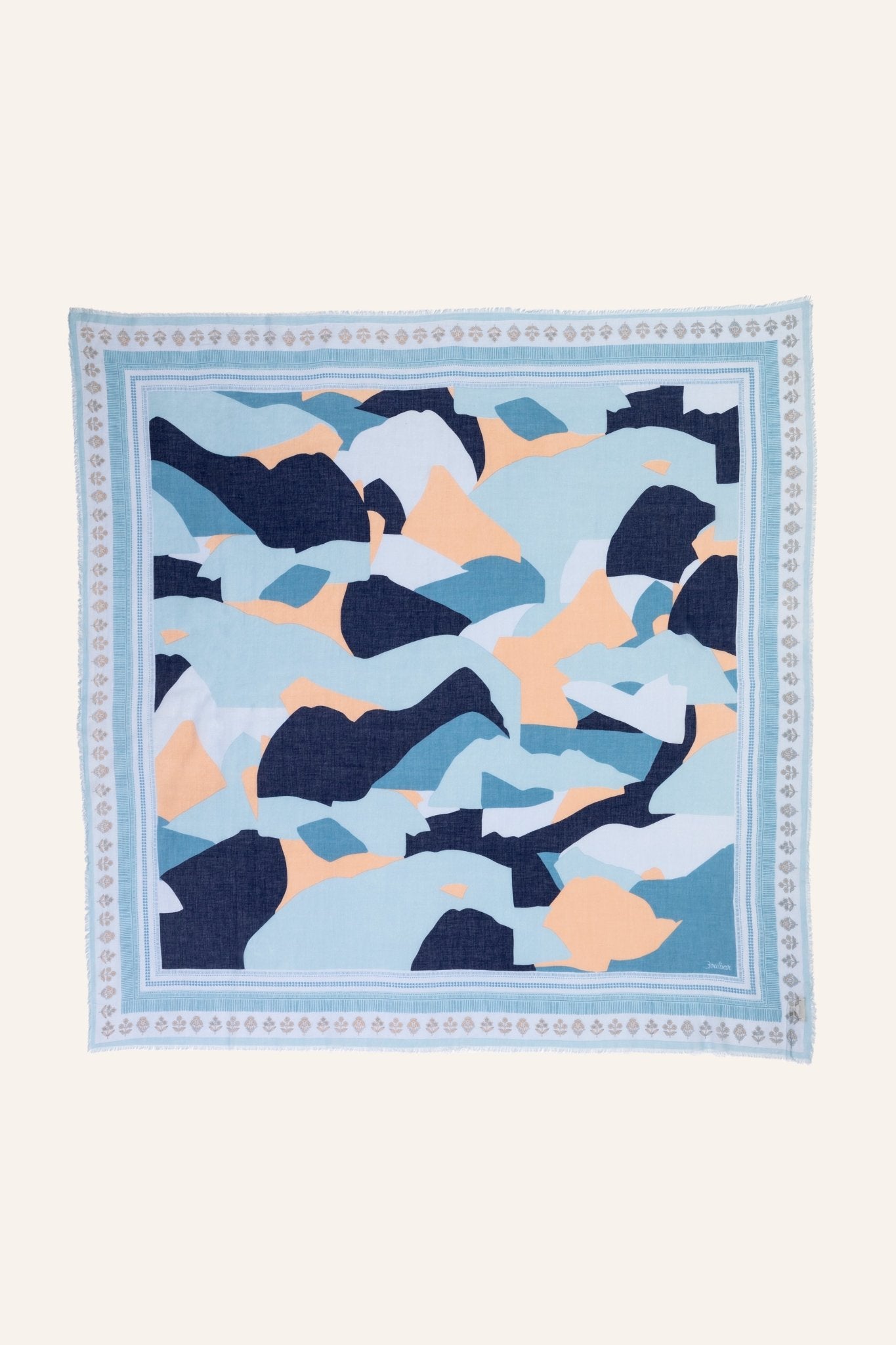 Foulard coton bleu - Munar - boulbar.fr