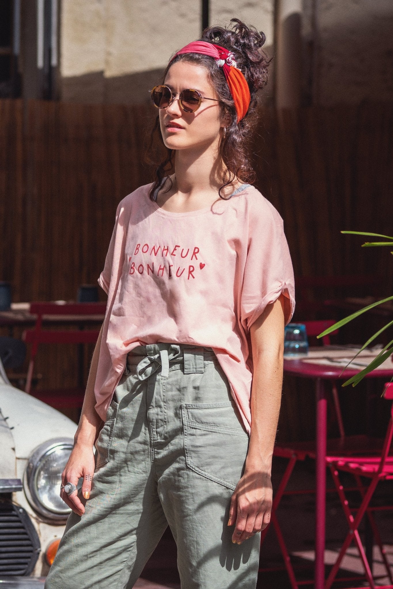 Foulard coton - Lace - Corail - boulbar.fr