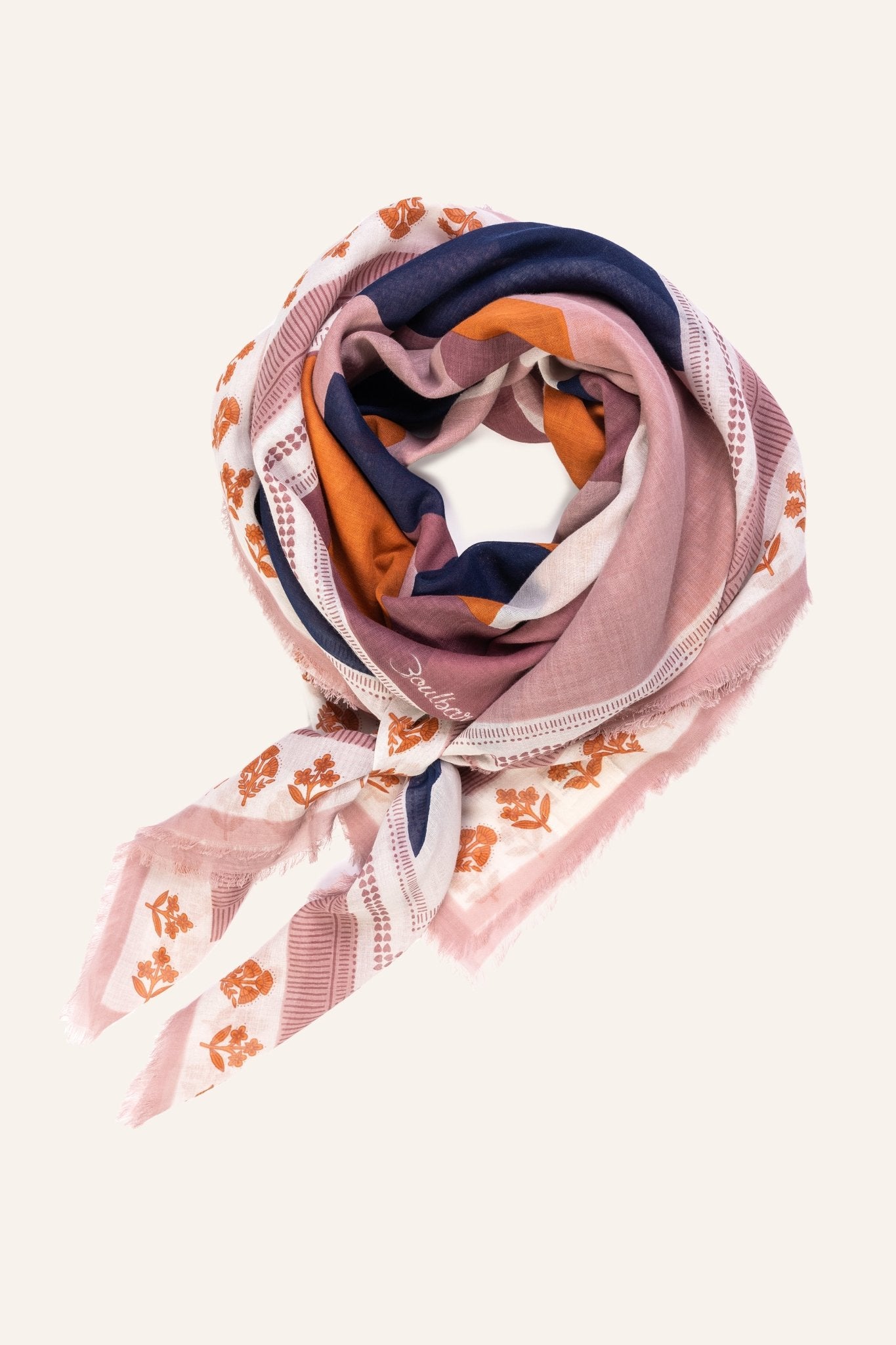 Foulard coton mauve - Munar - boulbar.fr