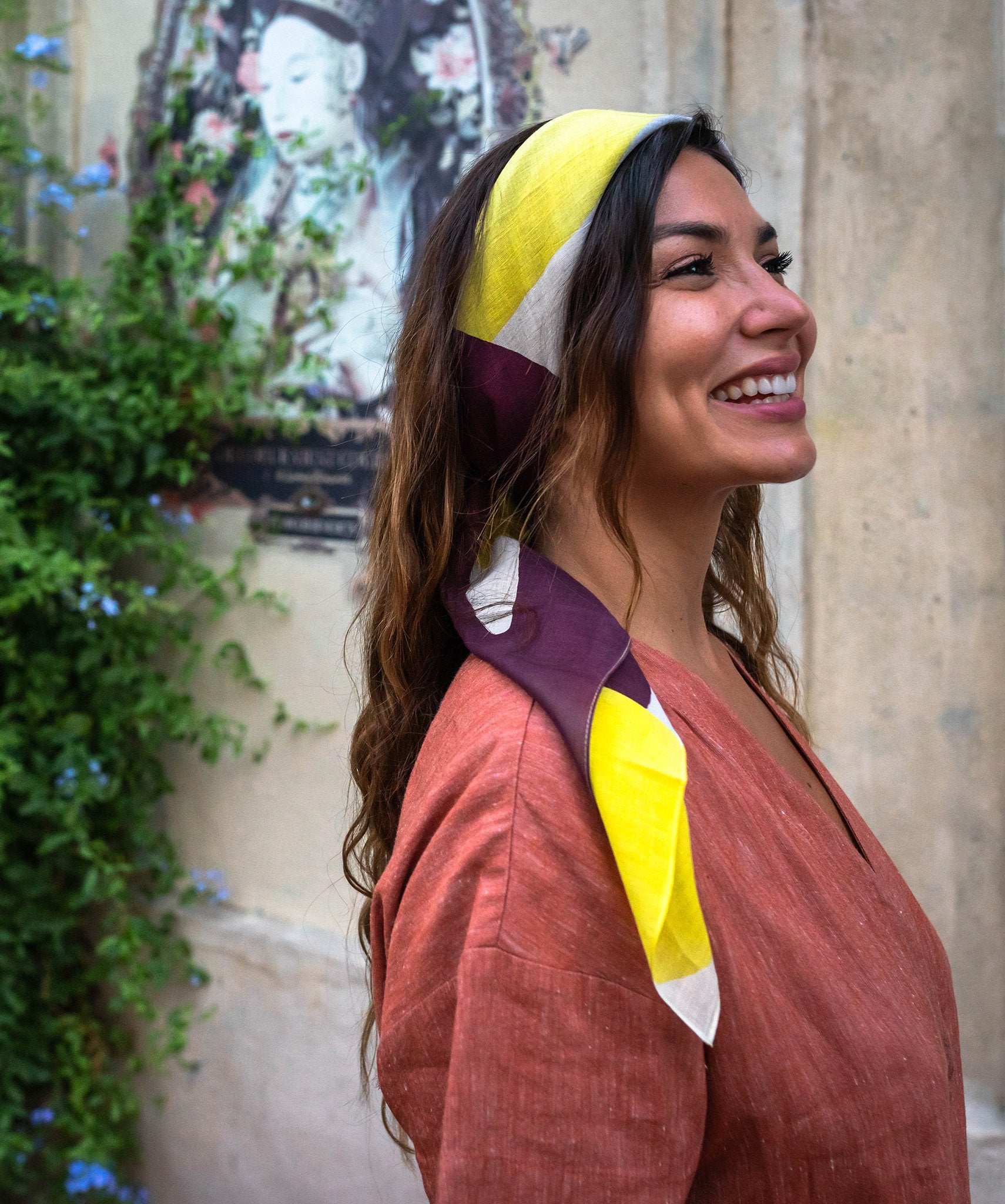 Foulard Coton - Plein Air - Jaune - boulbar.fr