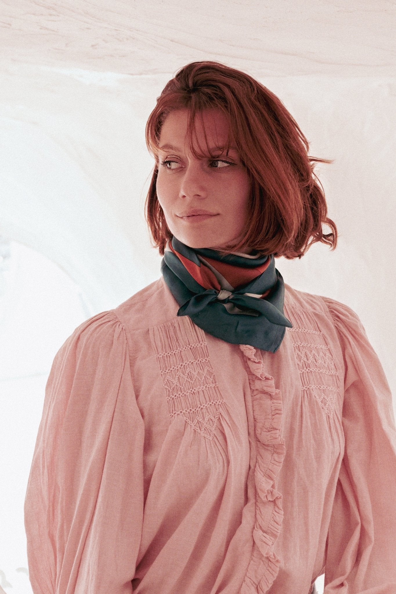 Foulard en soie - Love - Vert - boulbar.fr