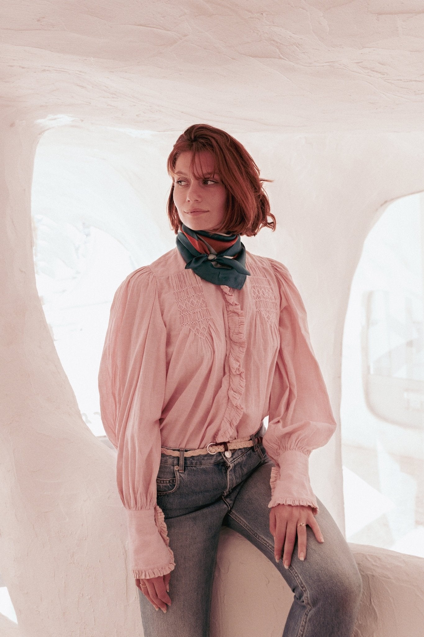 Foulard en soie - Love - Vert - boulbar.fr