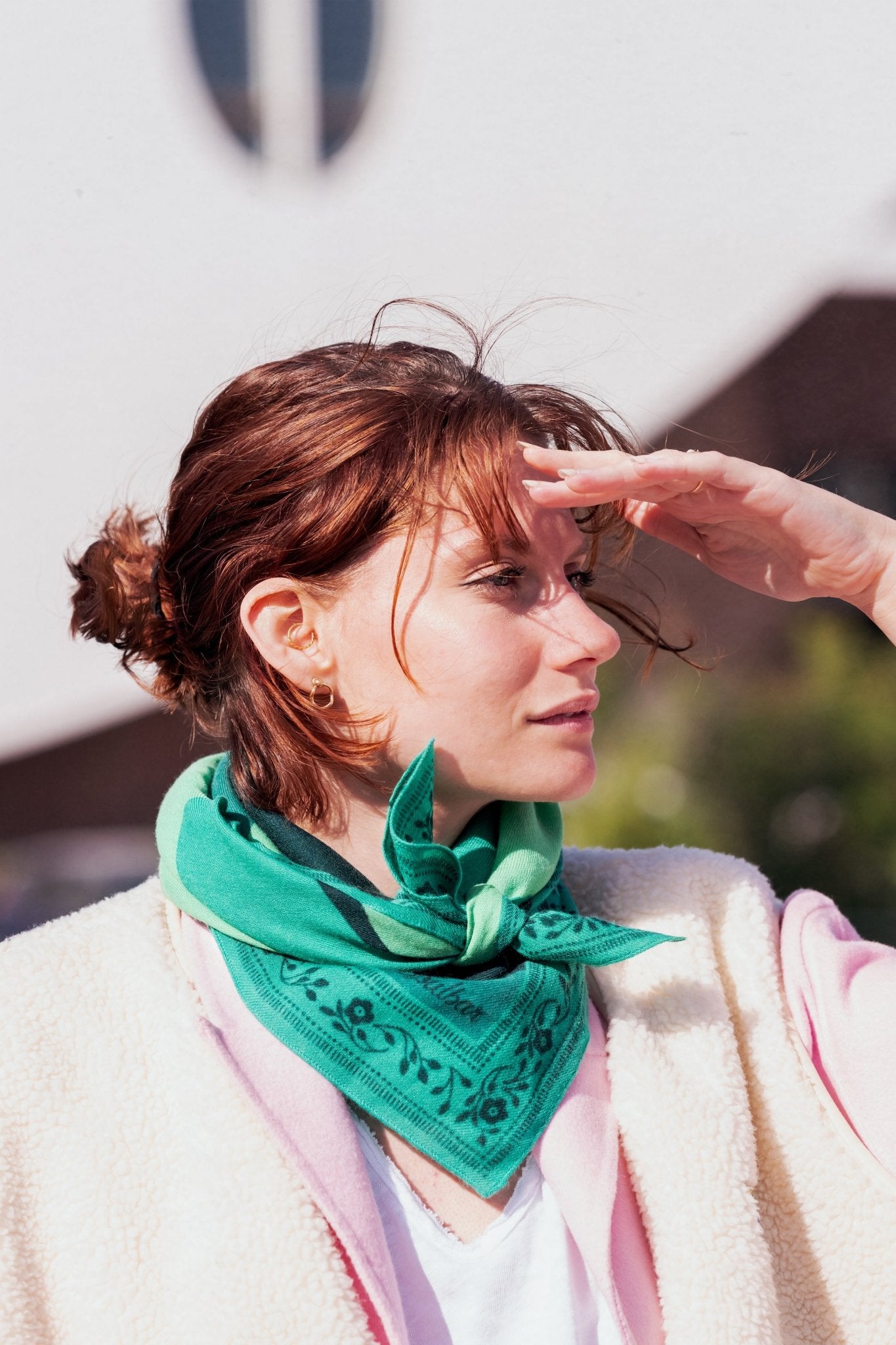 Foulard laine - altitude - vert - boulbar.fr