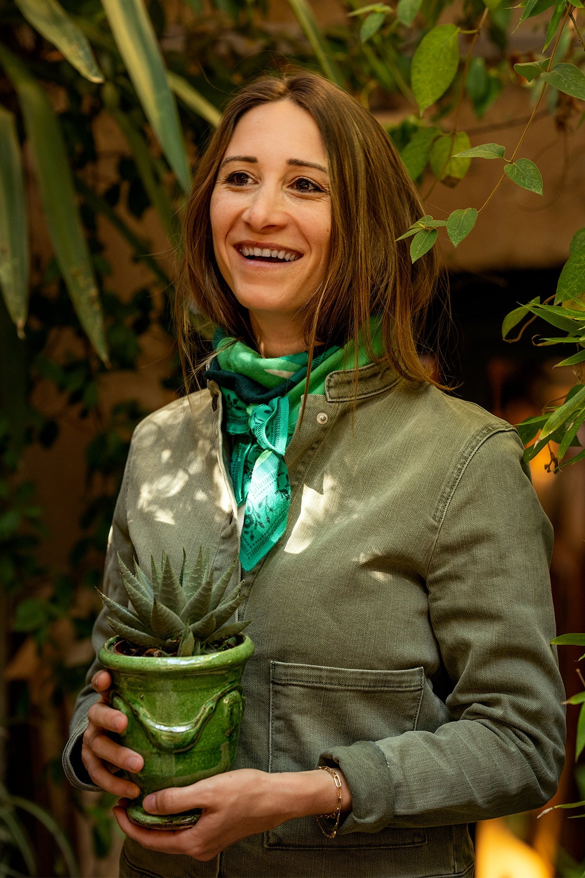 Foulard laine - altitude - vert - boulbar.fr