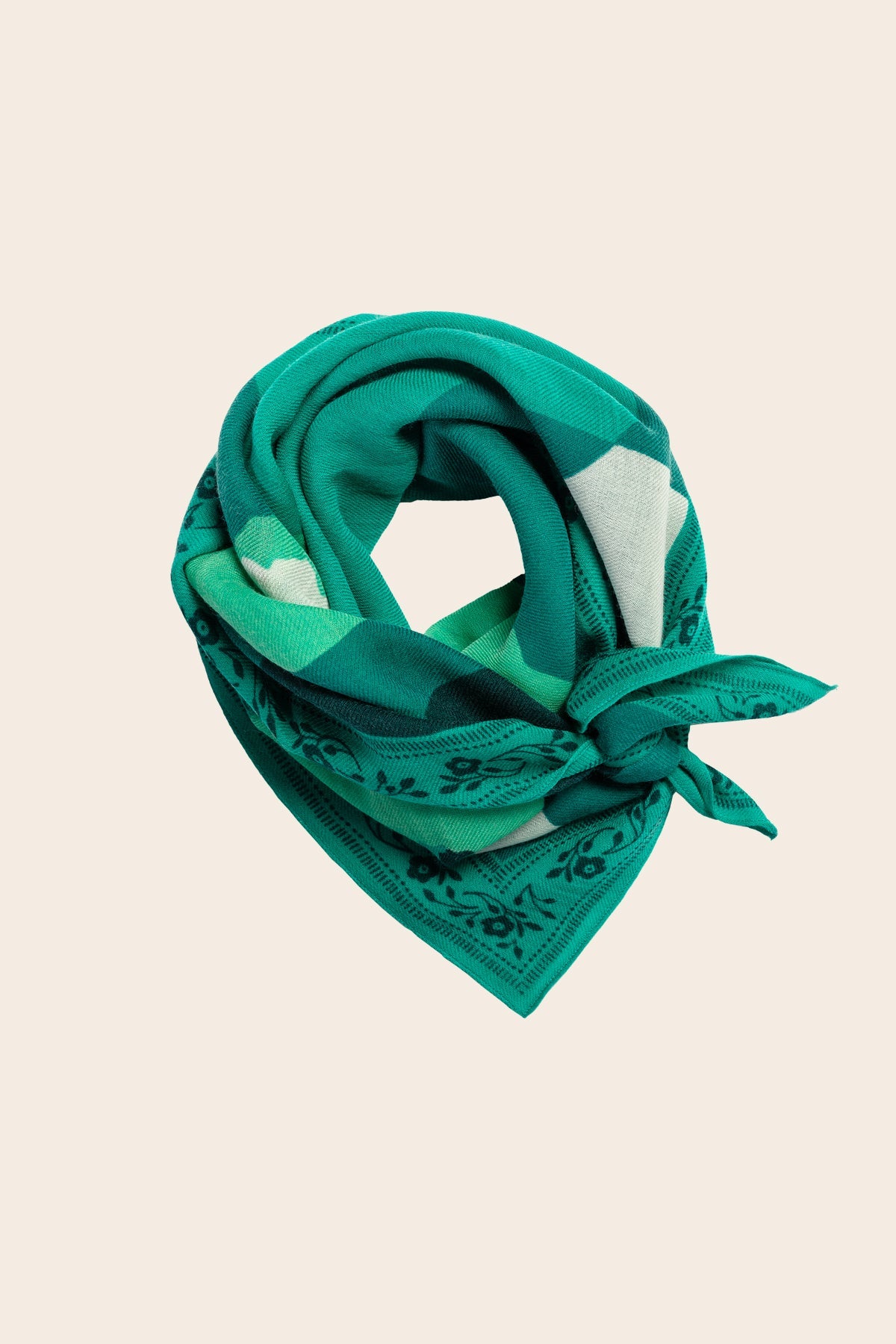 Foulard laine - altitude - vert - boulbar.fr