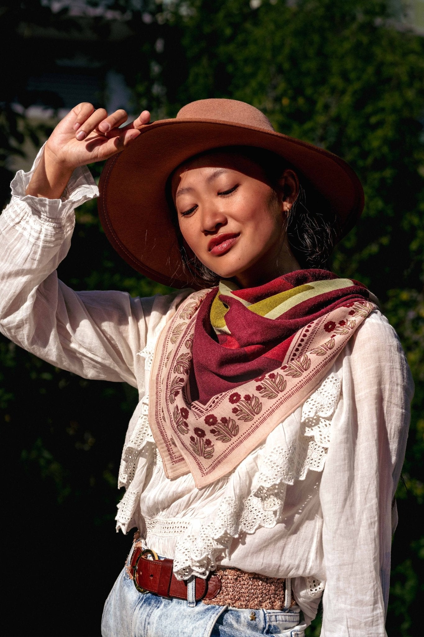 Foulard Laine - Coloriage - Beige - boulbar.fr