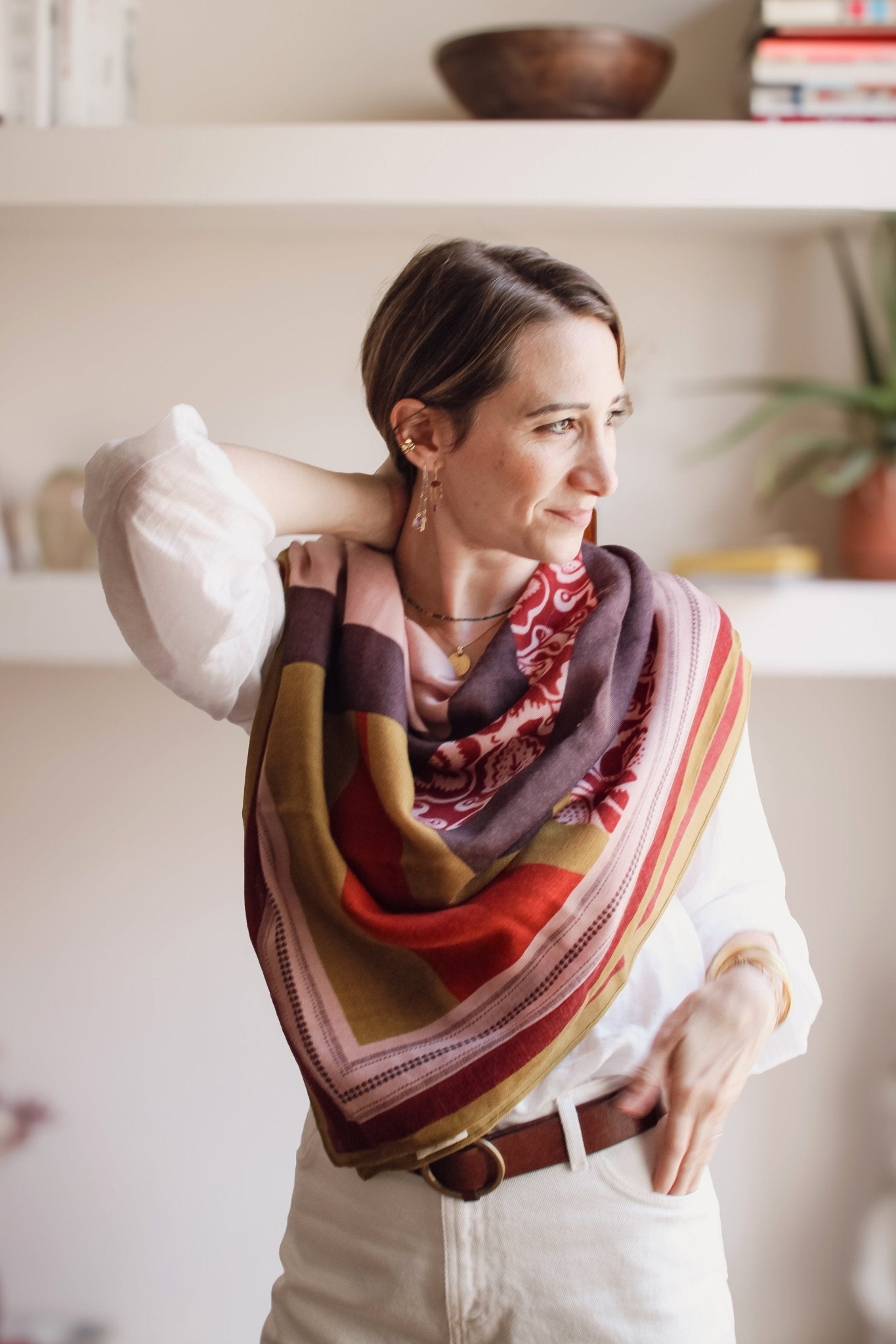 Foulard Laine - Lotus - Rose - boulbar.fr