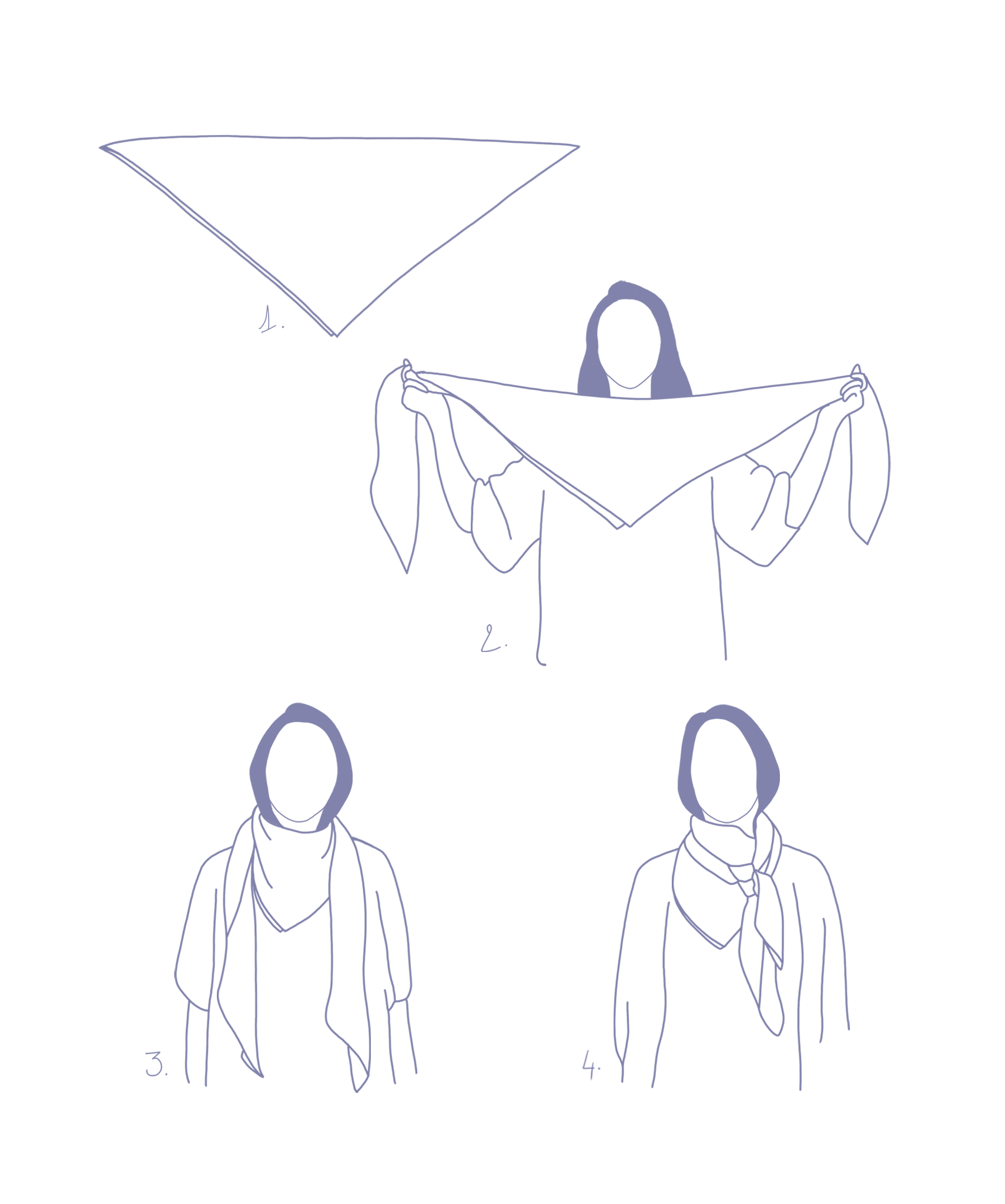 Foulard Soie - Sous l'eau - Bleu - boulbar.fr