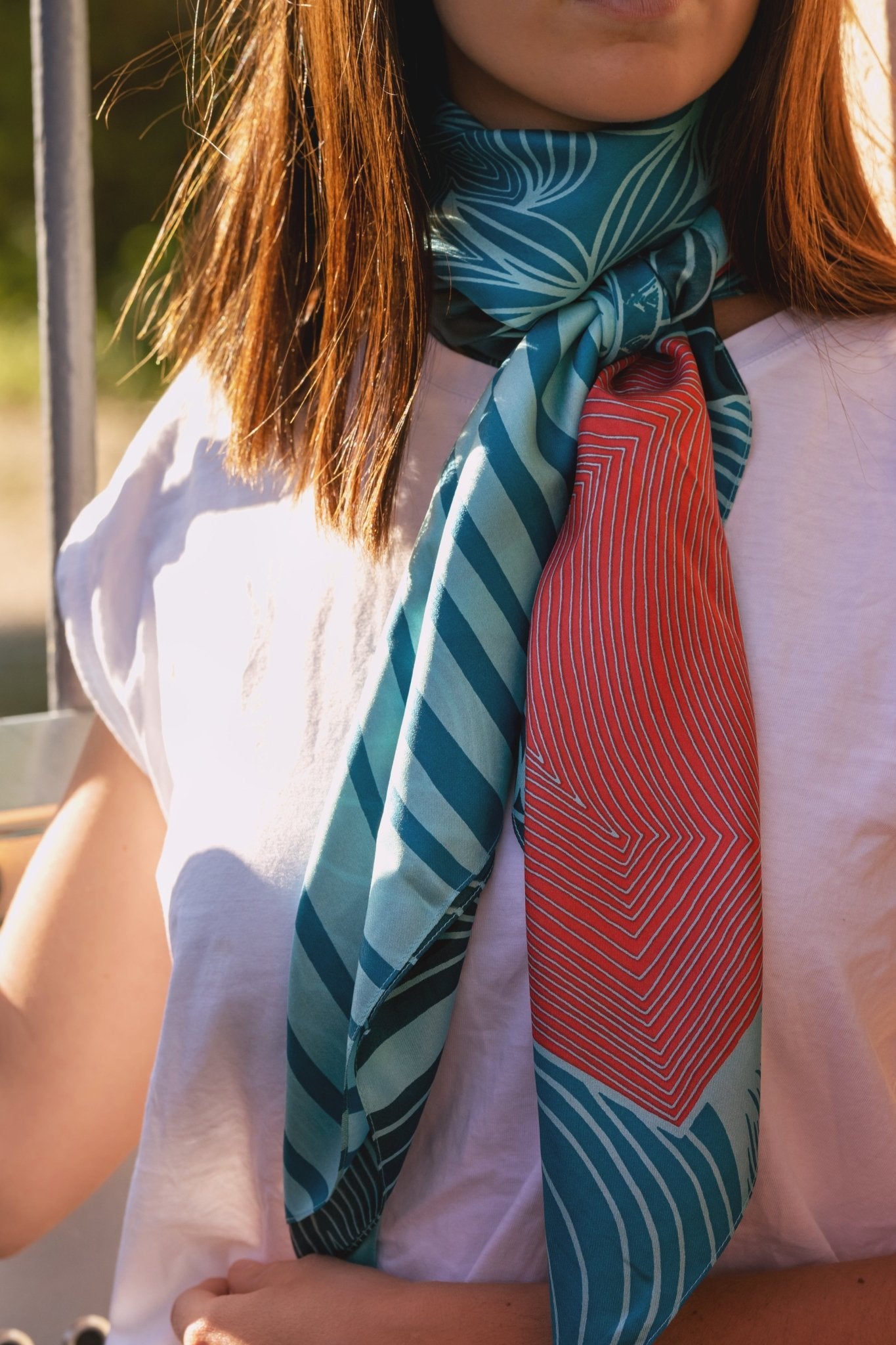 Foulard Soie - Sous l'eau - Bleu - boulbar.fr