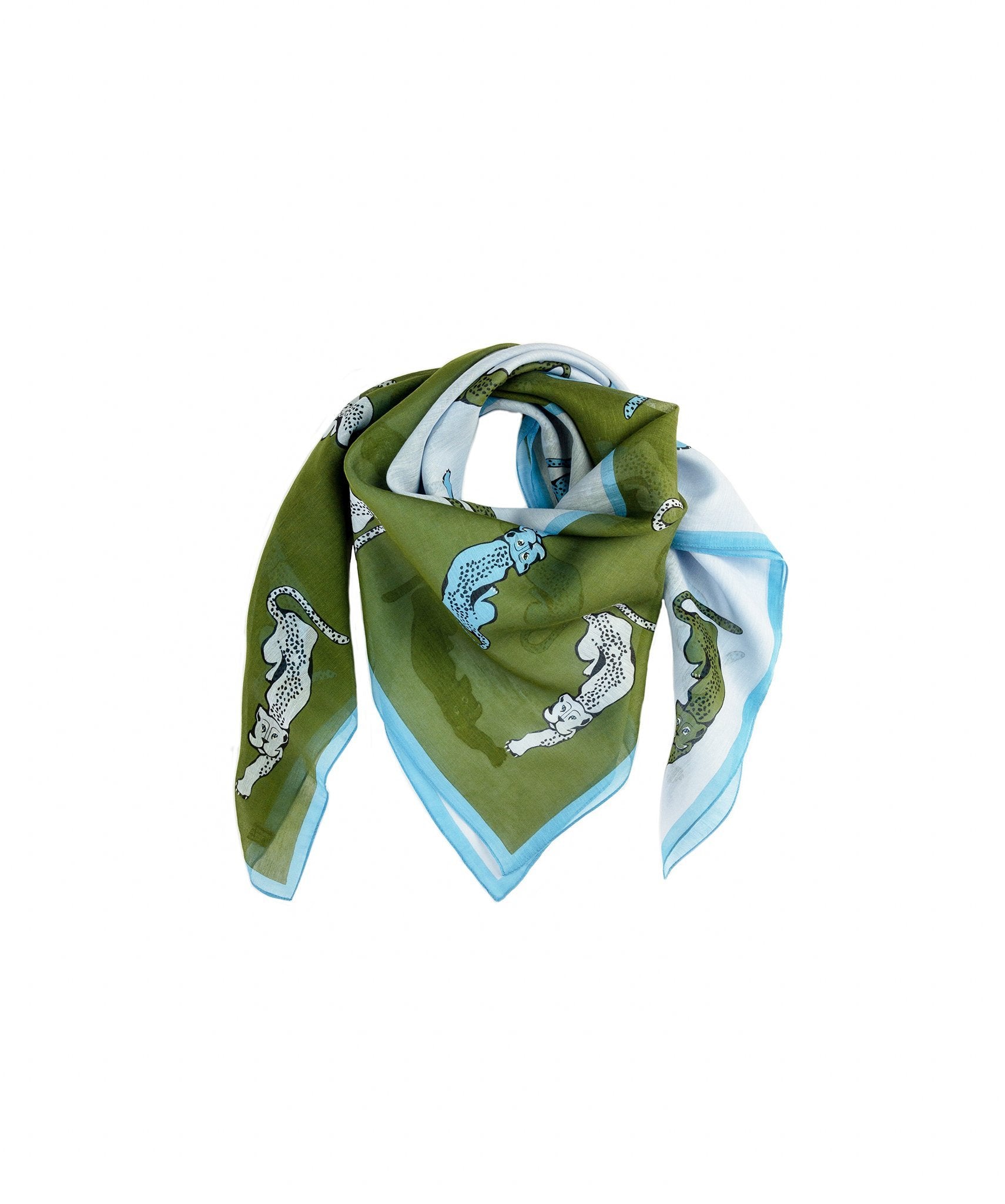 Foulard Tigre - Bleu - boulbar.fr
