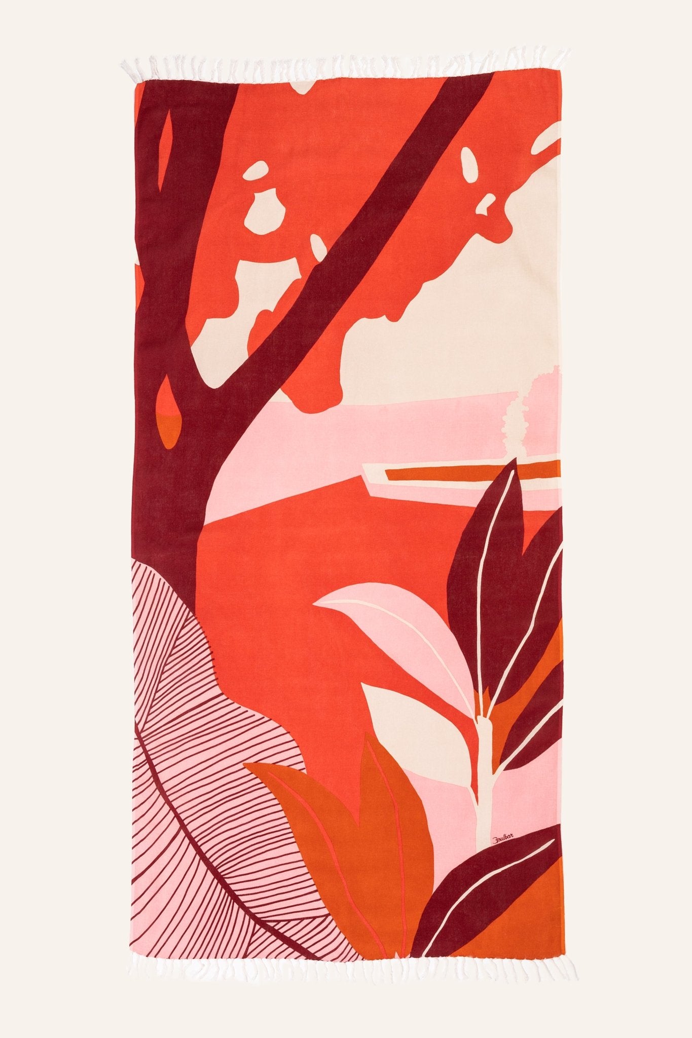 Fouta de plage rouge - Garden - boulbar.fr