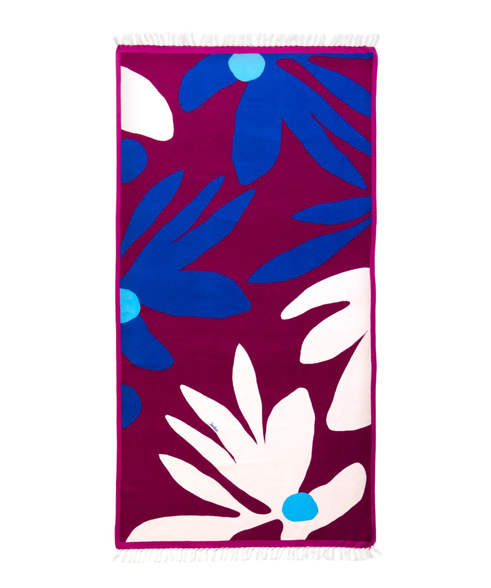 Fouta Flore - Magenta - boulbar.fr