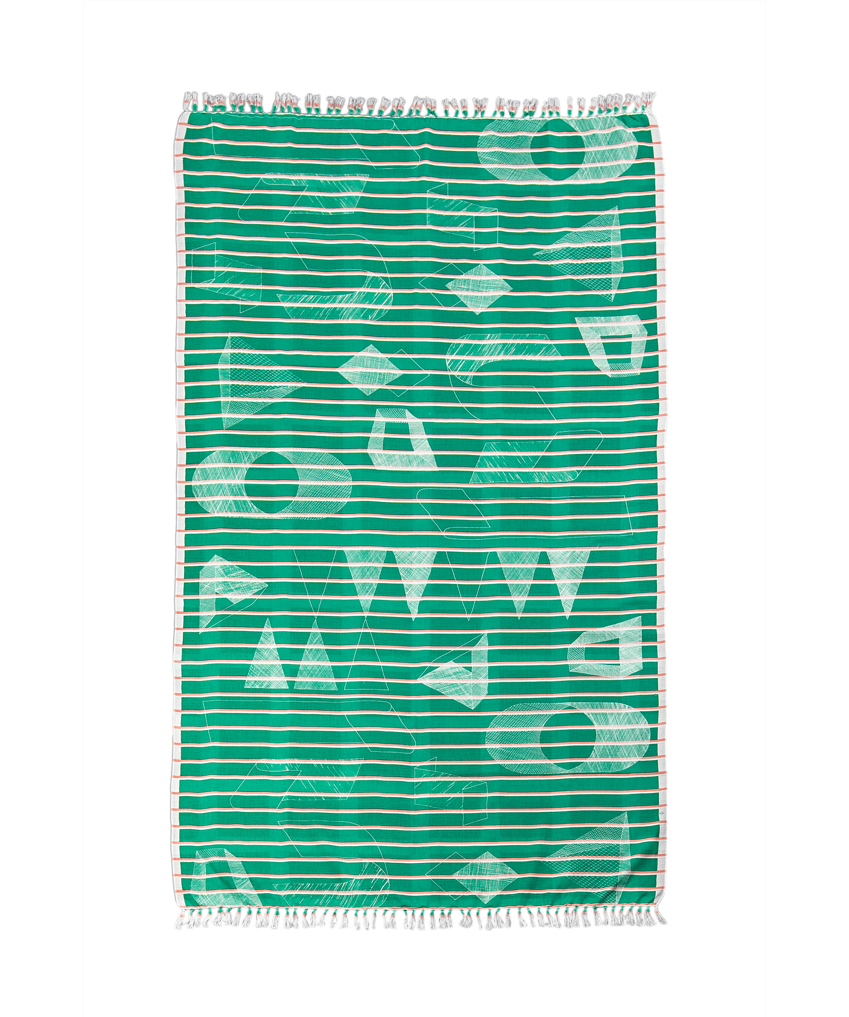 Fouta nid d'abeille Sens - Vert - boulbar.fr