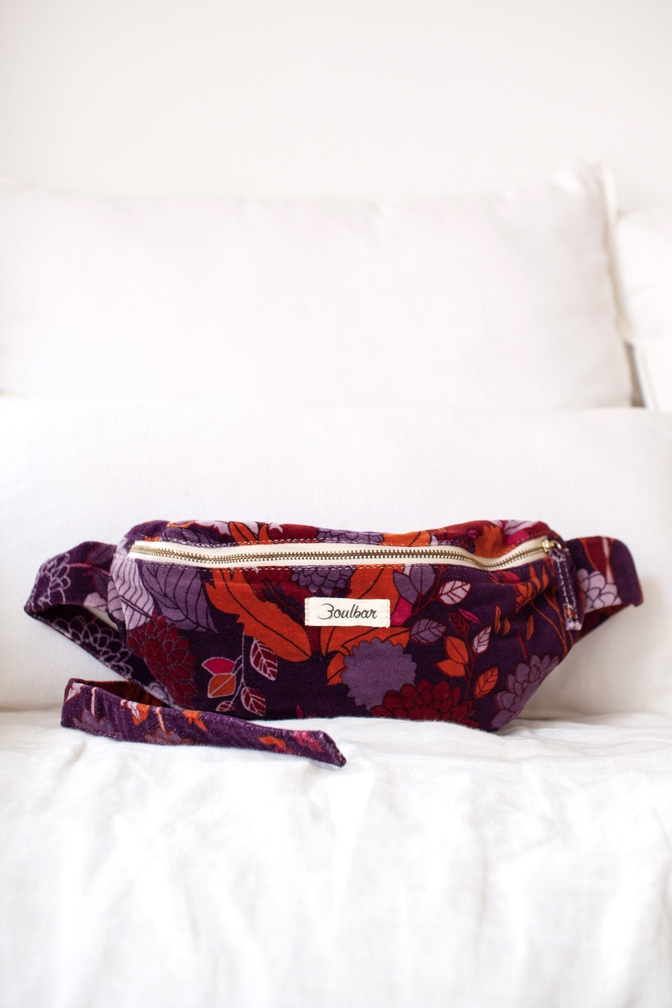 Sac banane velours - Automne mauve - boulbar.fr