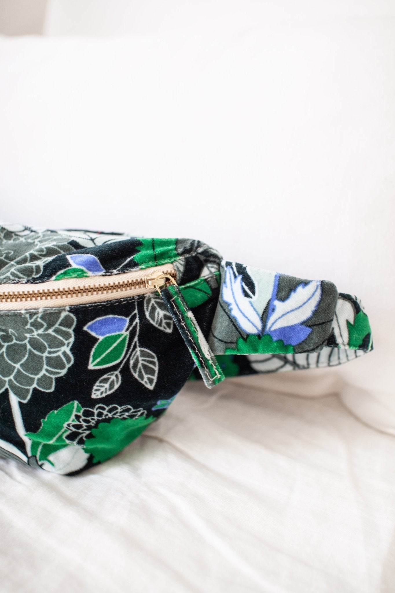 Sac banane velours - Automne vert - boulbar.fr