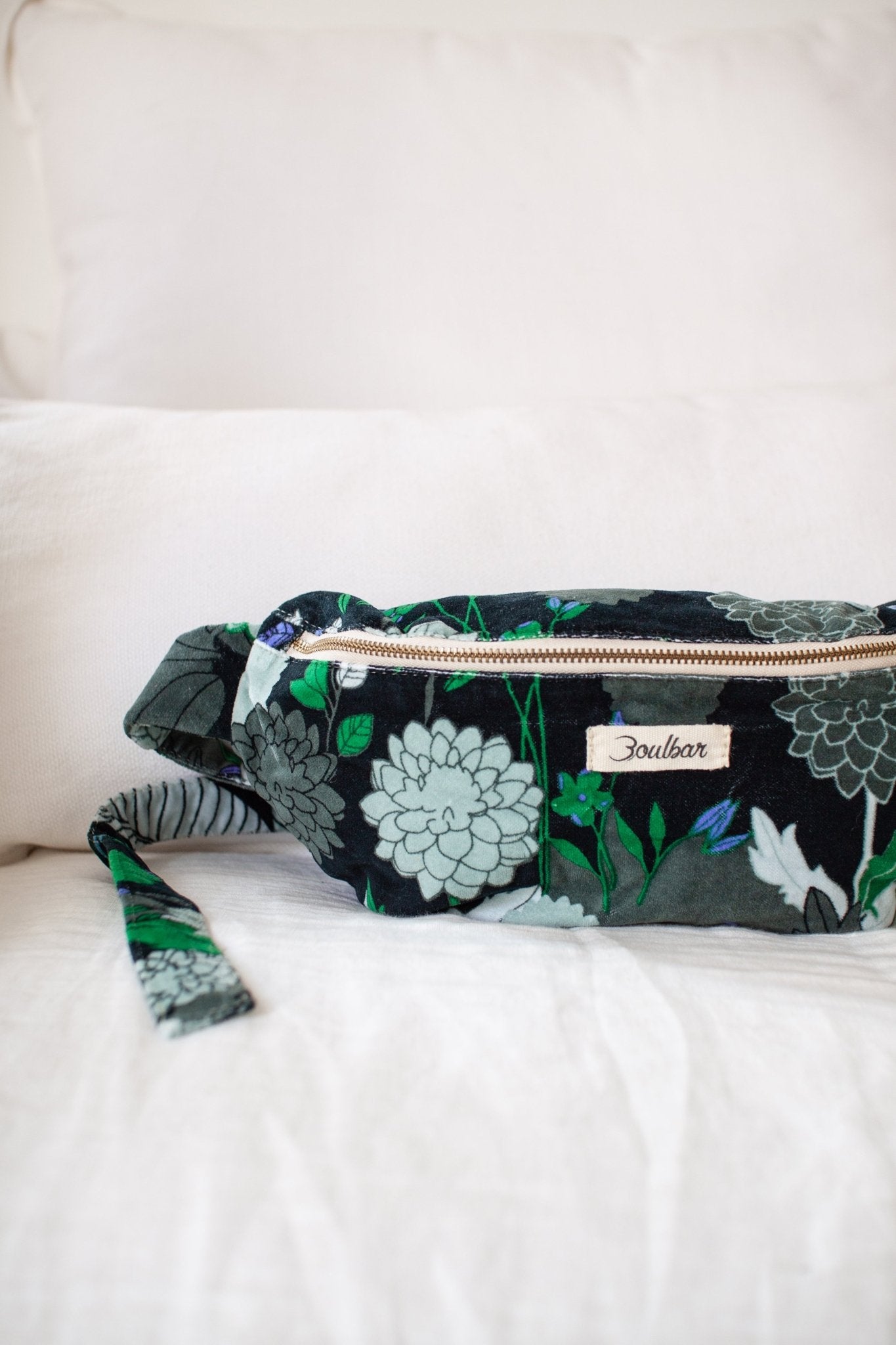 Sac banane velours - Automne vert - boulbar.fr