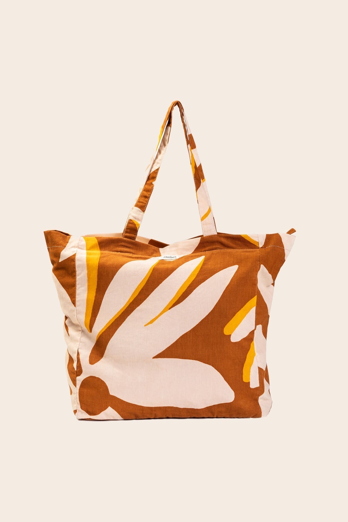 Sac cabas velours Éclat - Camel - boulbar.fr